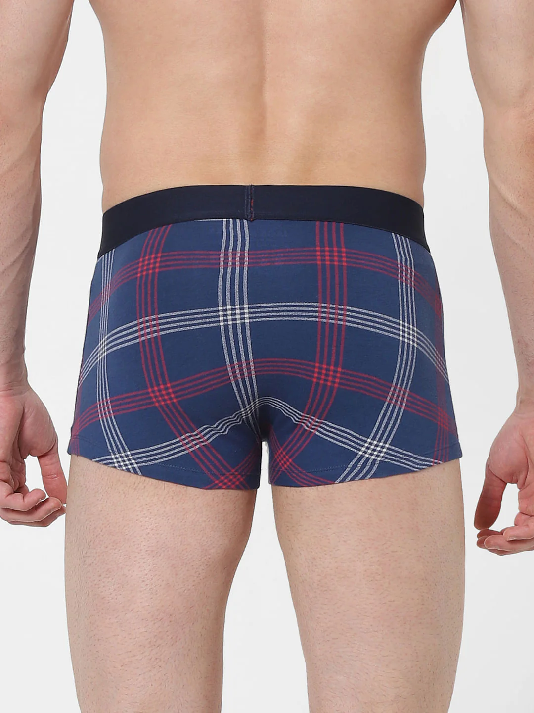 Blue Check Brazilian Trunks - Image 3