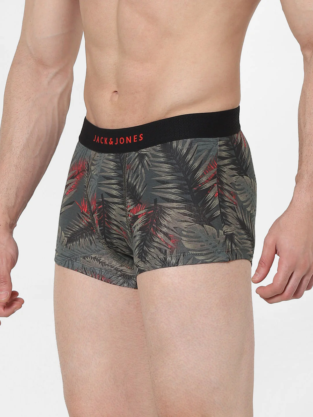 Green Tropical Print Brazilian Trunks - Image 2