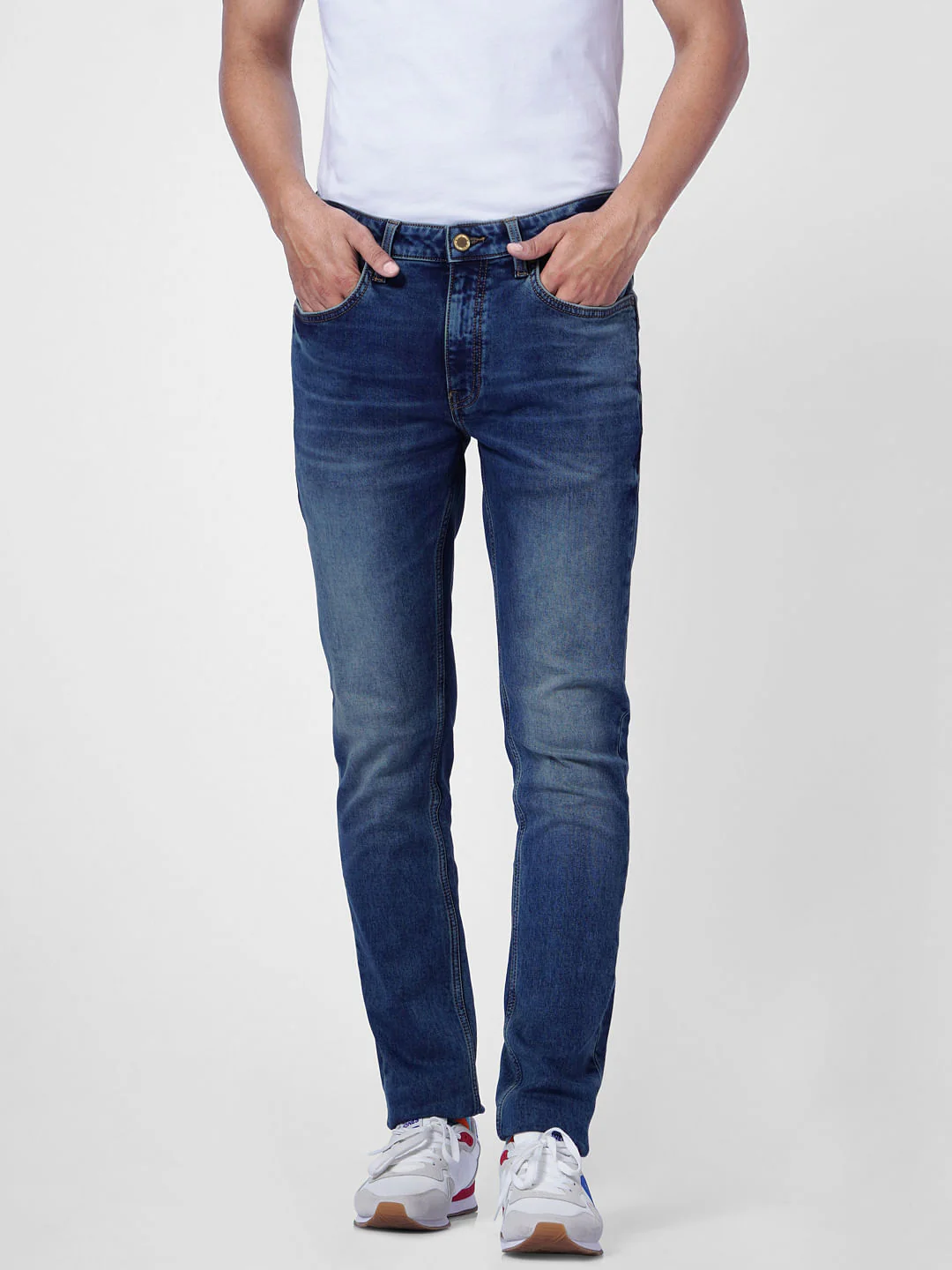Dark Blue Low Rise Ben Skinny Jeans - Image 2