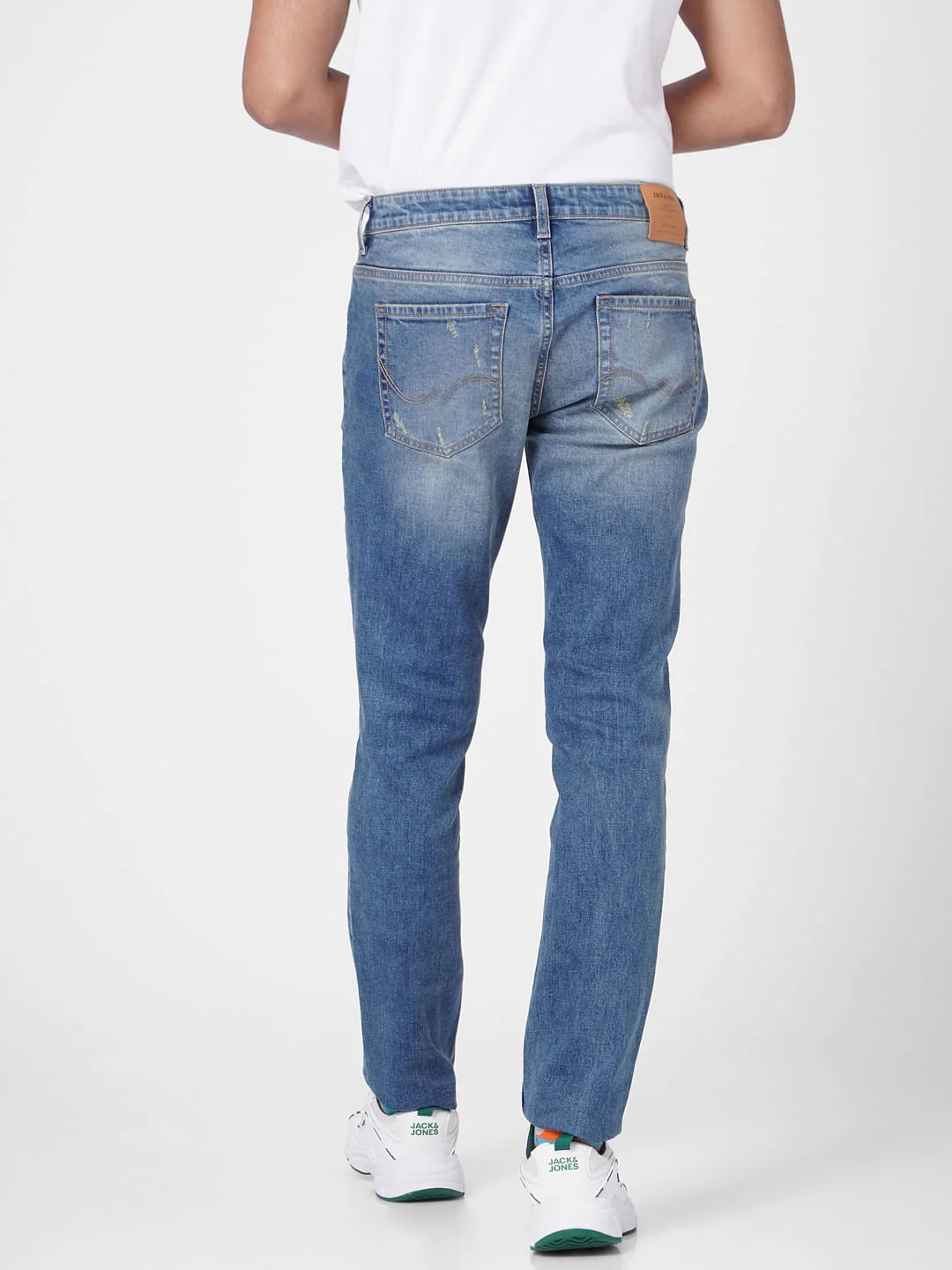 Blue Low Rise Distressed Ben Skinny Jeans - Image 4