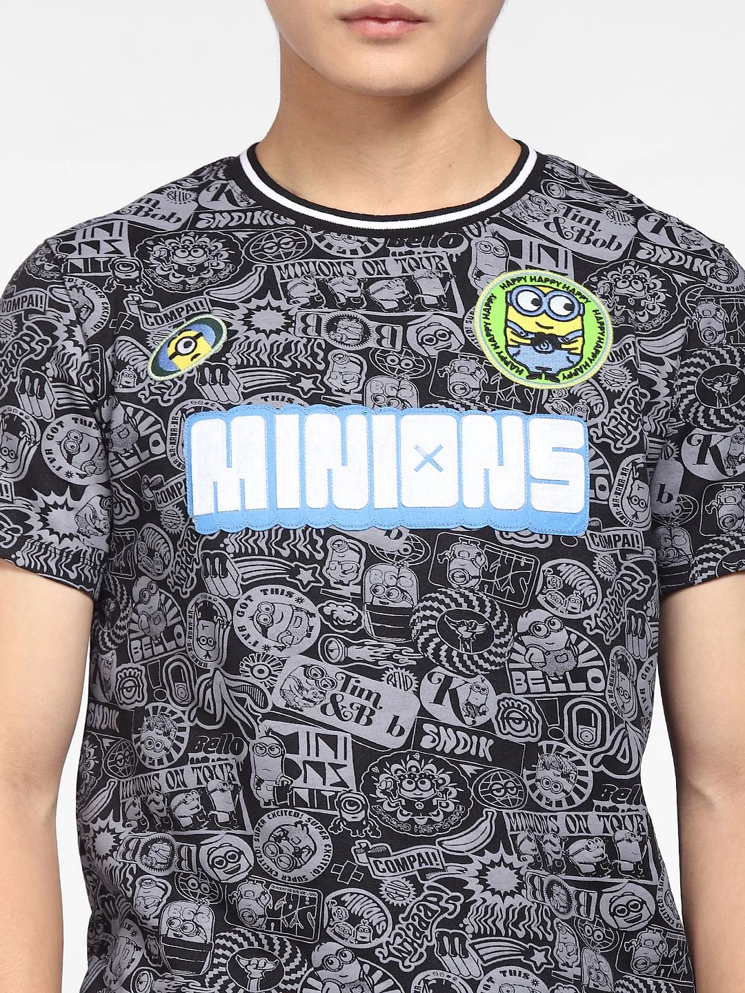 x Minion Black Printed Co-ord T-shirt - Image 5