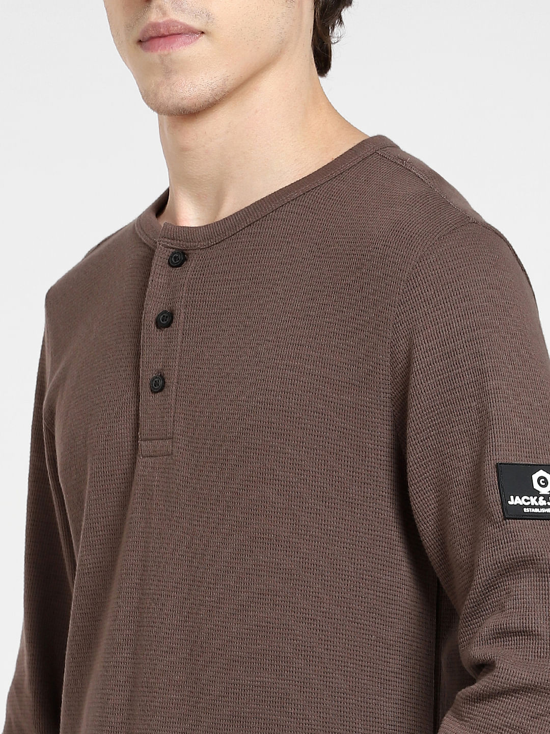 Brown Henley T-shirt - Image 5