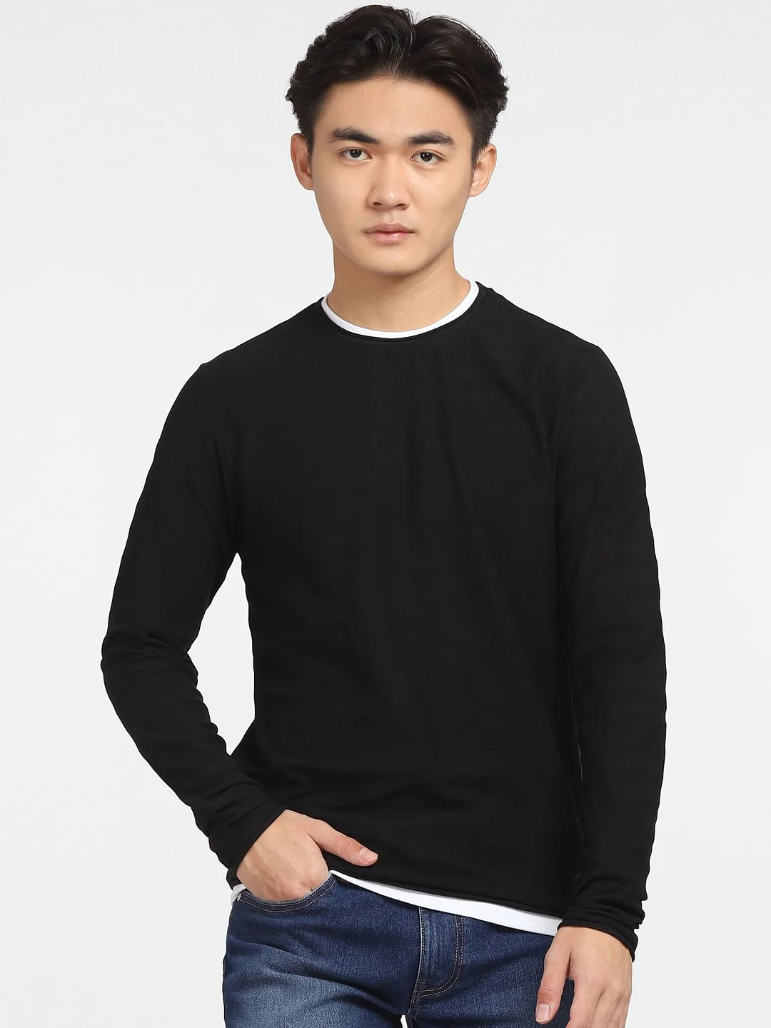 Black Crew Neck T-shirt - Image 2