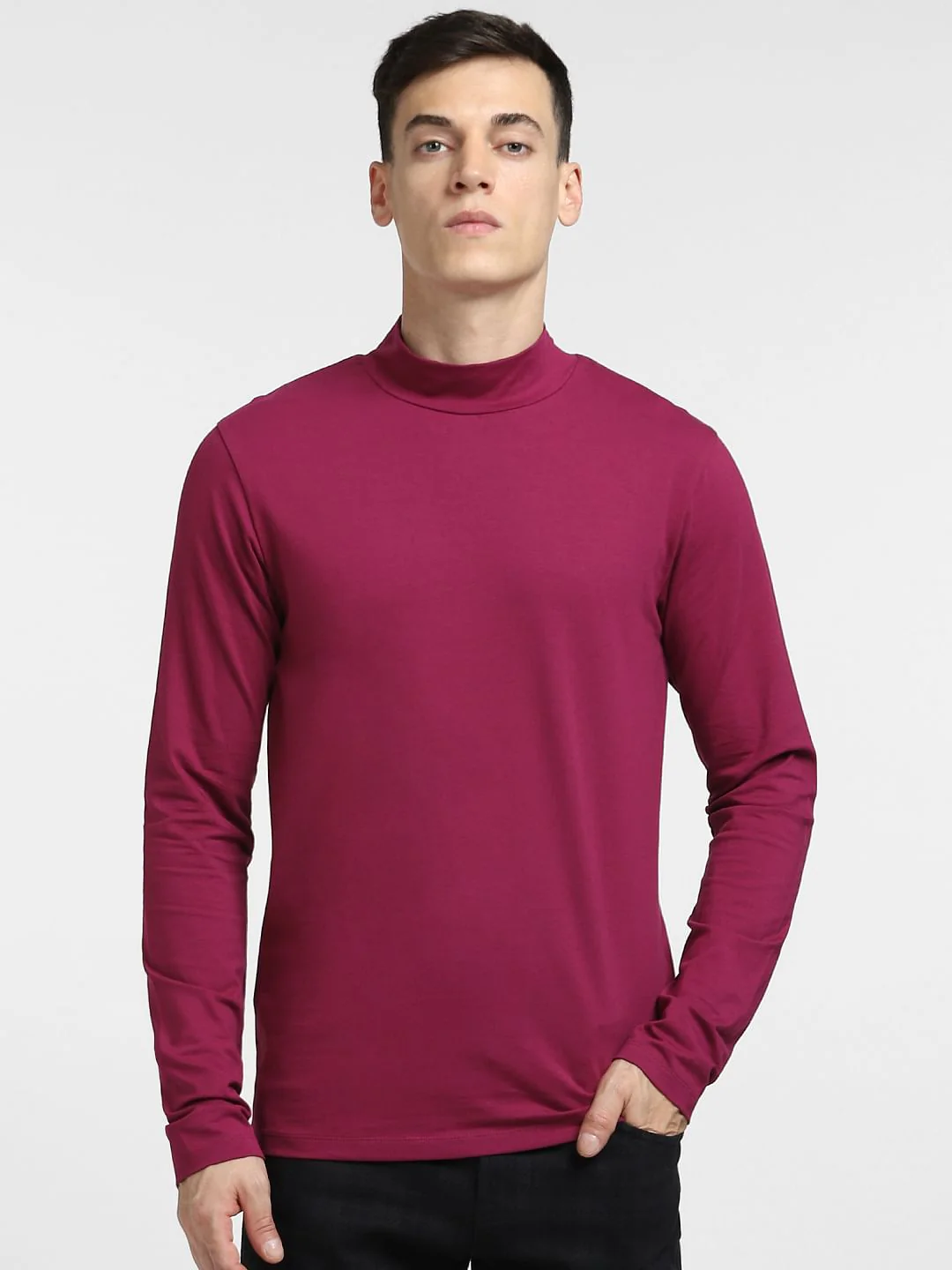 Purple High Neck T-shirt - Image 2