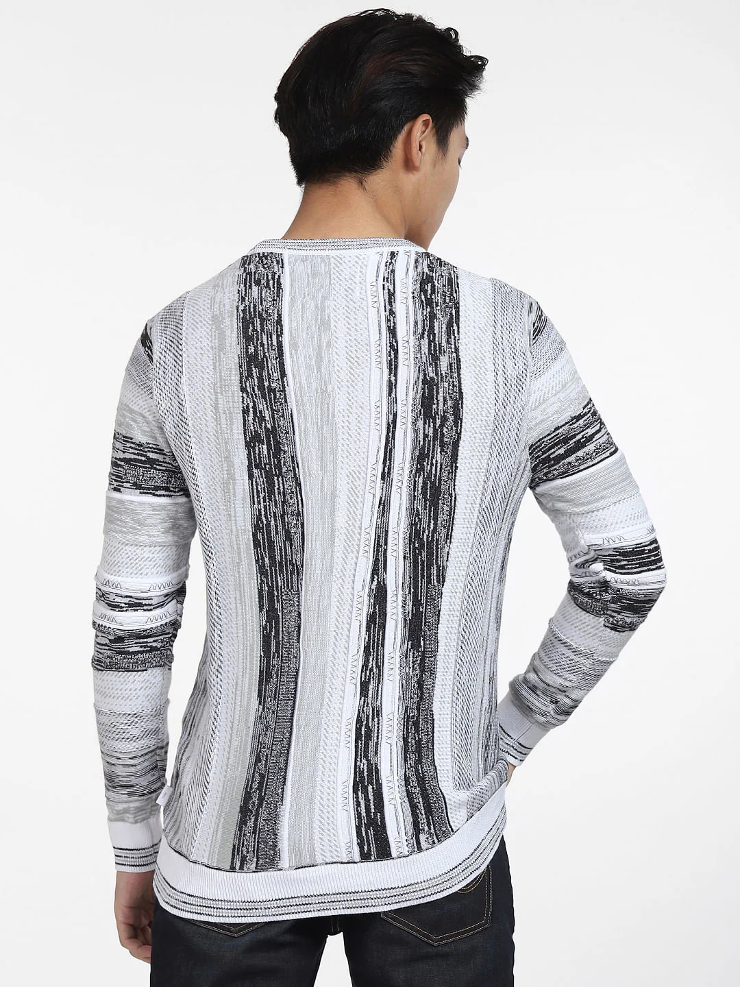 White Printed Pullover - Image 4