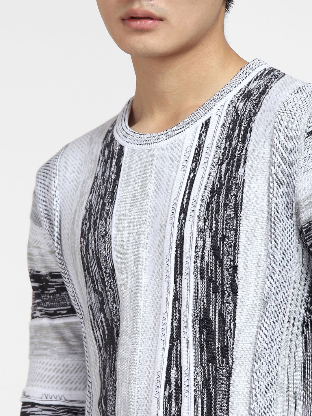 White Printed Pullover - Image 5