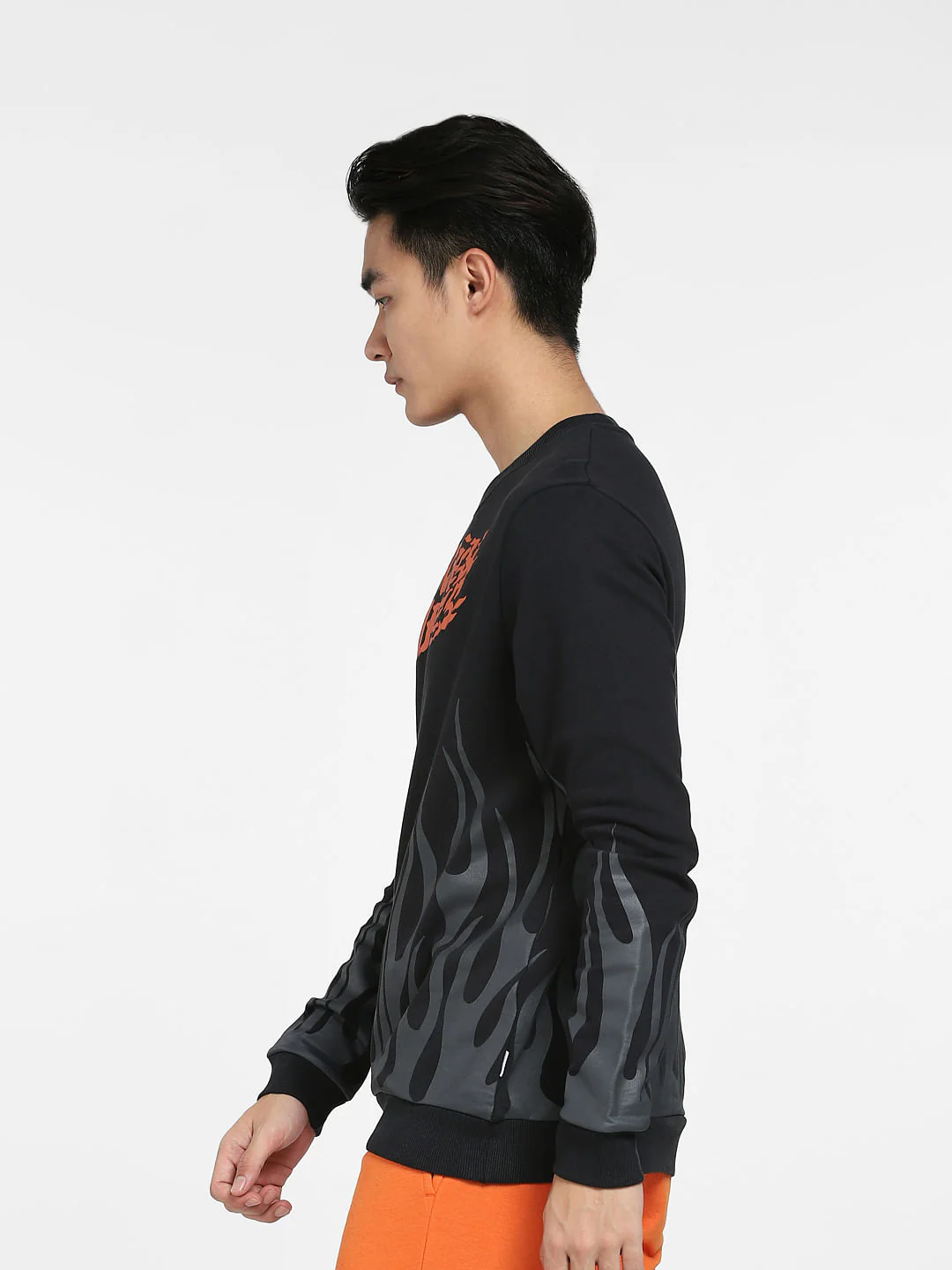 Black Graphic Print Sweatshirt - Image 3