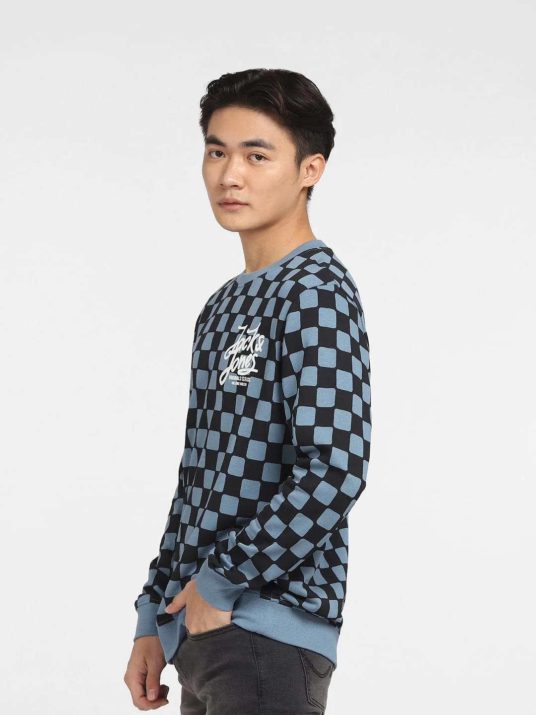 Blue All Over Print Sweatshirt - Image 3