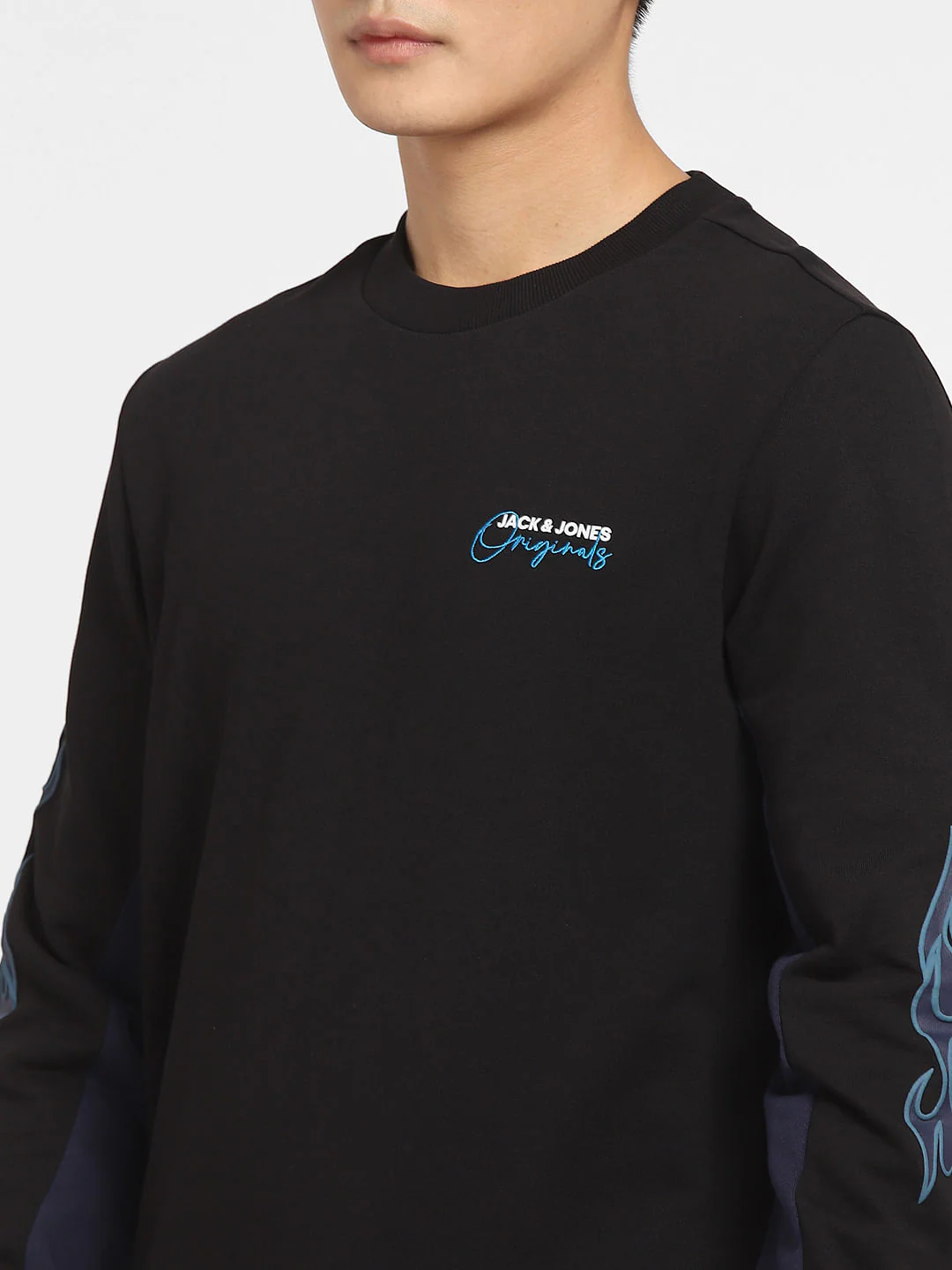 Black Flame Print Sweatshirt - Image 5