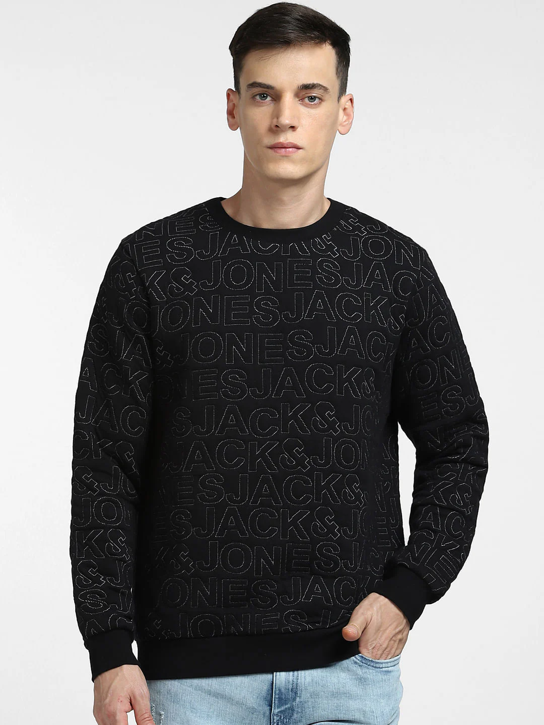 Black Logo Print Sweatshirt - Image 2