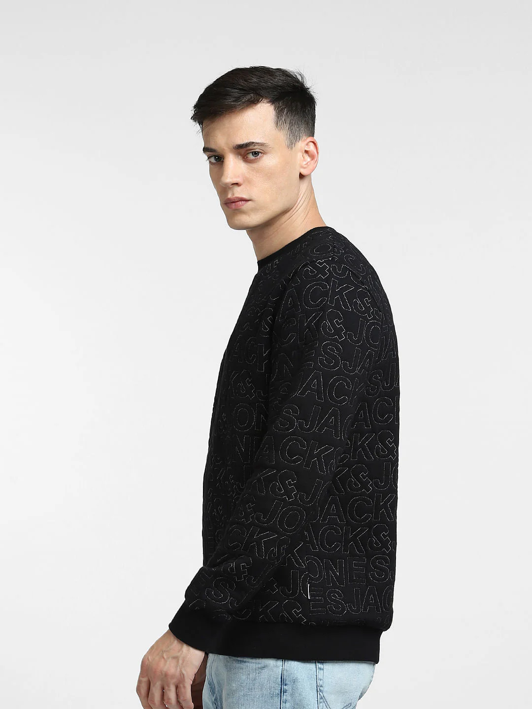 Black Logo Print Sweatshirt - Image 3