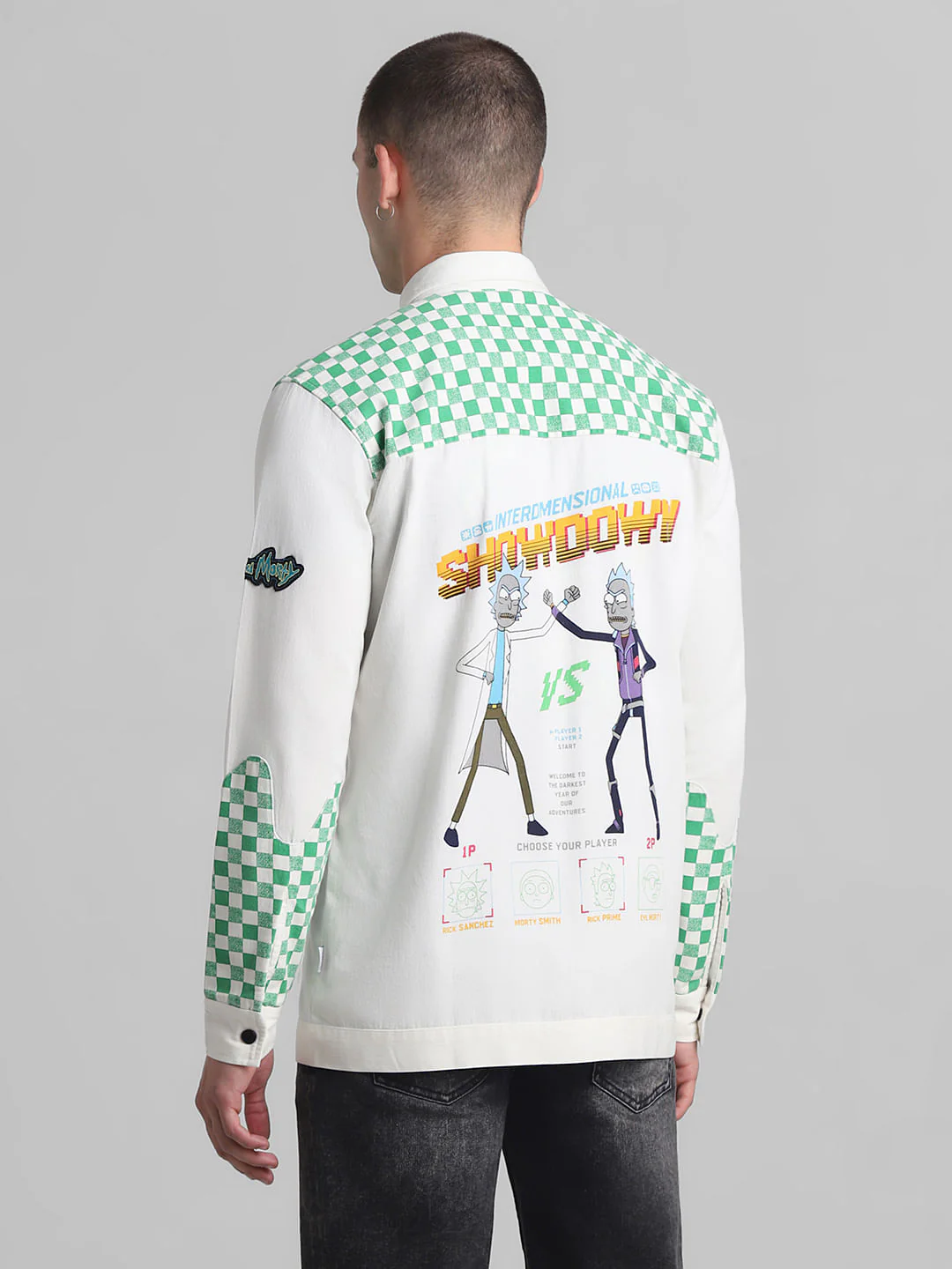 RICK & MORTY White Printed Full Sleeves Shirt - Image 4