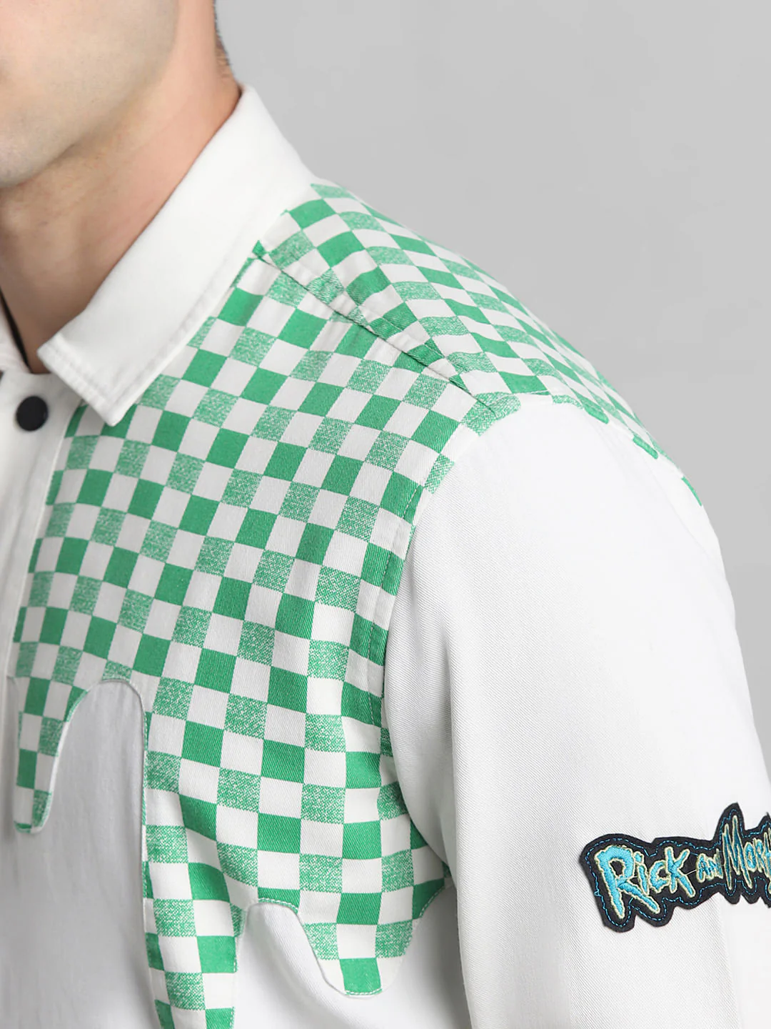 RICK & MORTY White Printed Full Sleeves Shirt - Image 5
