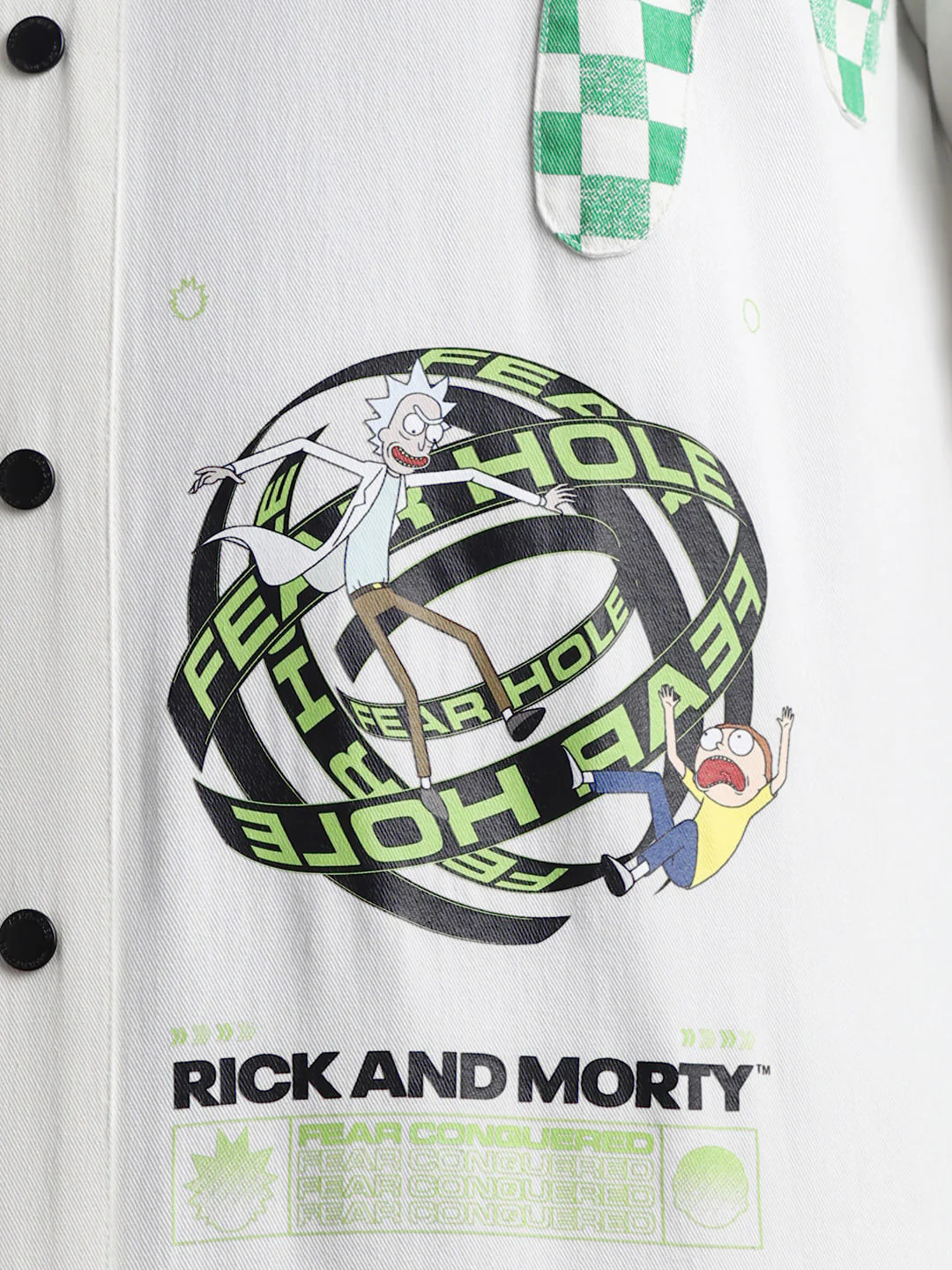 RICK & MORTY White Printed Full Sleeves Shirt - Image 6