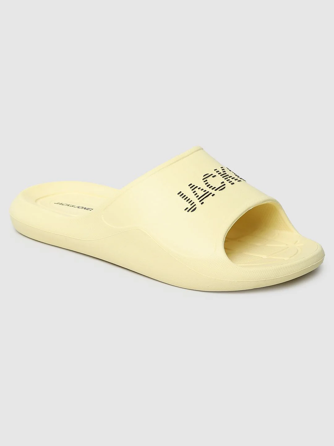 Pastel Yellow Logo Print Sliders - Image 3