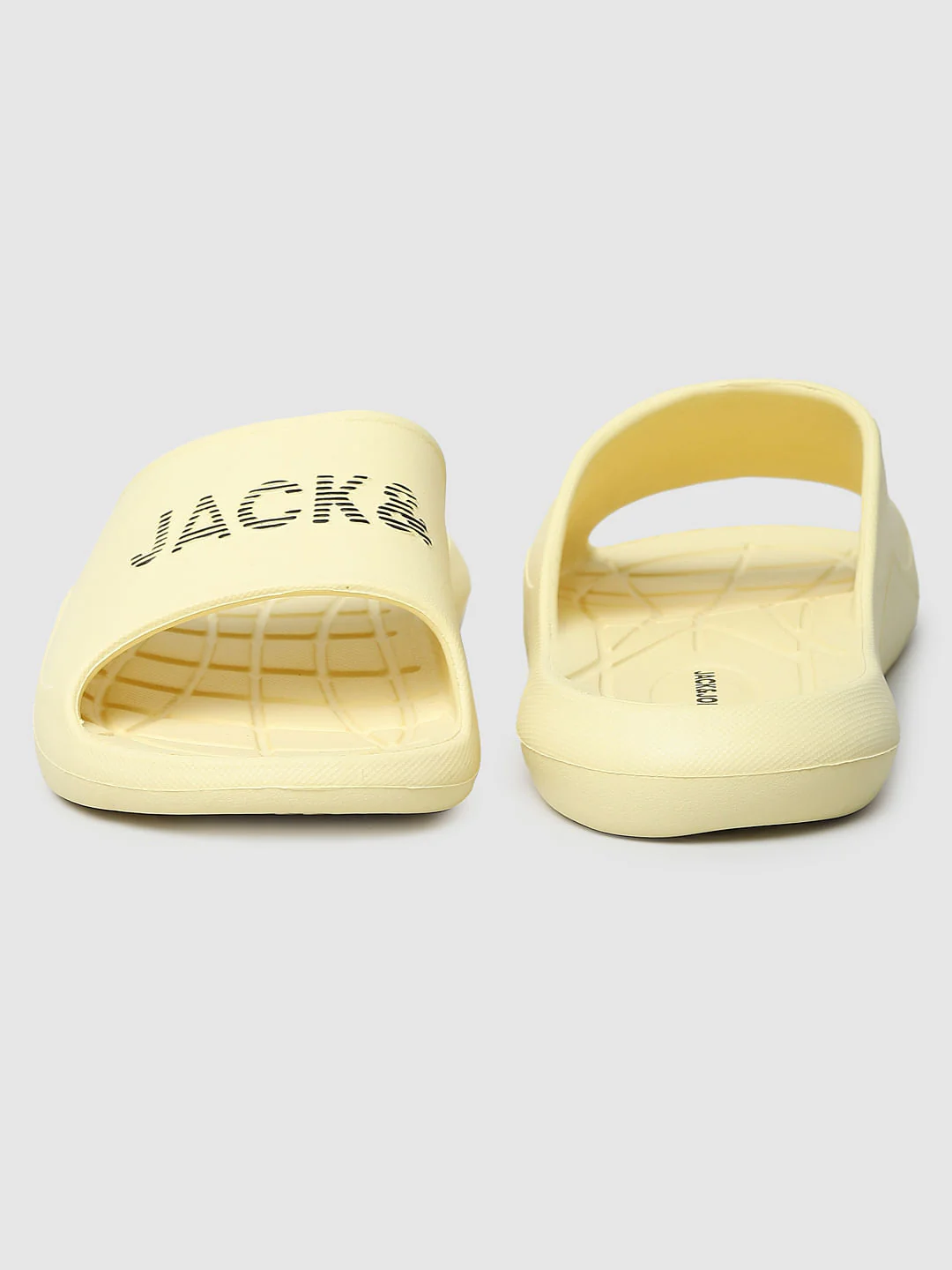 Pastel Yellow Logo Print Sliders - Image 8