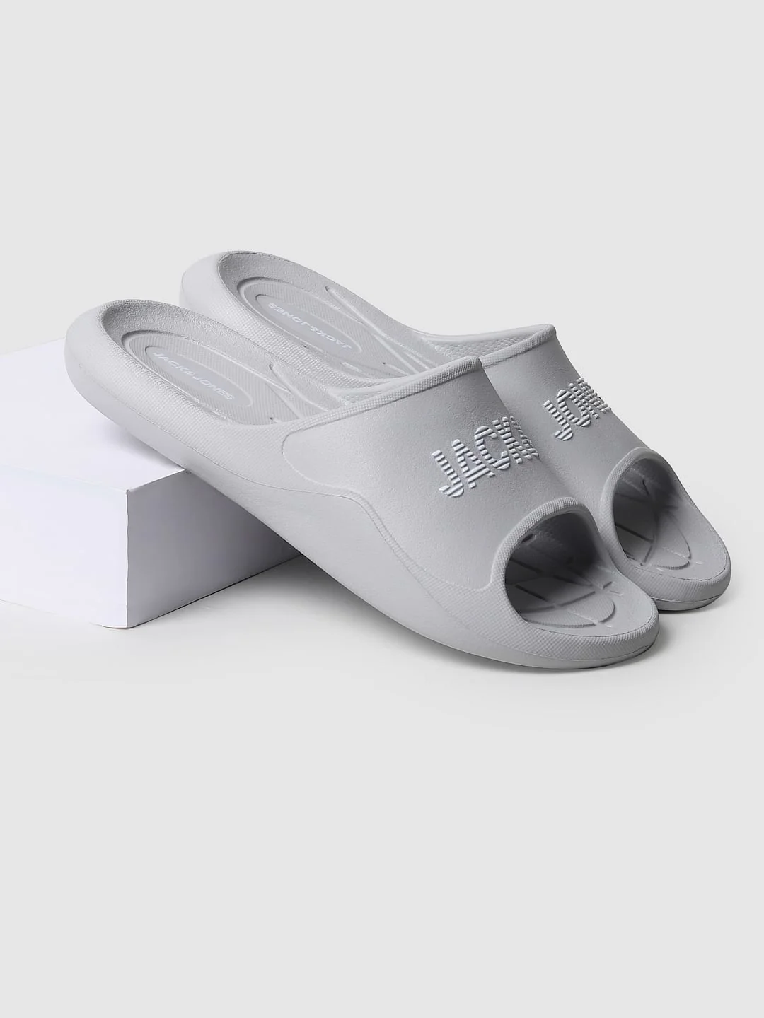 Grey Logo Print Sliders - Image 6