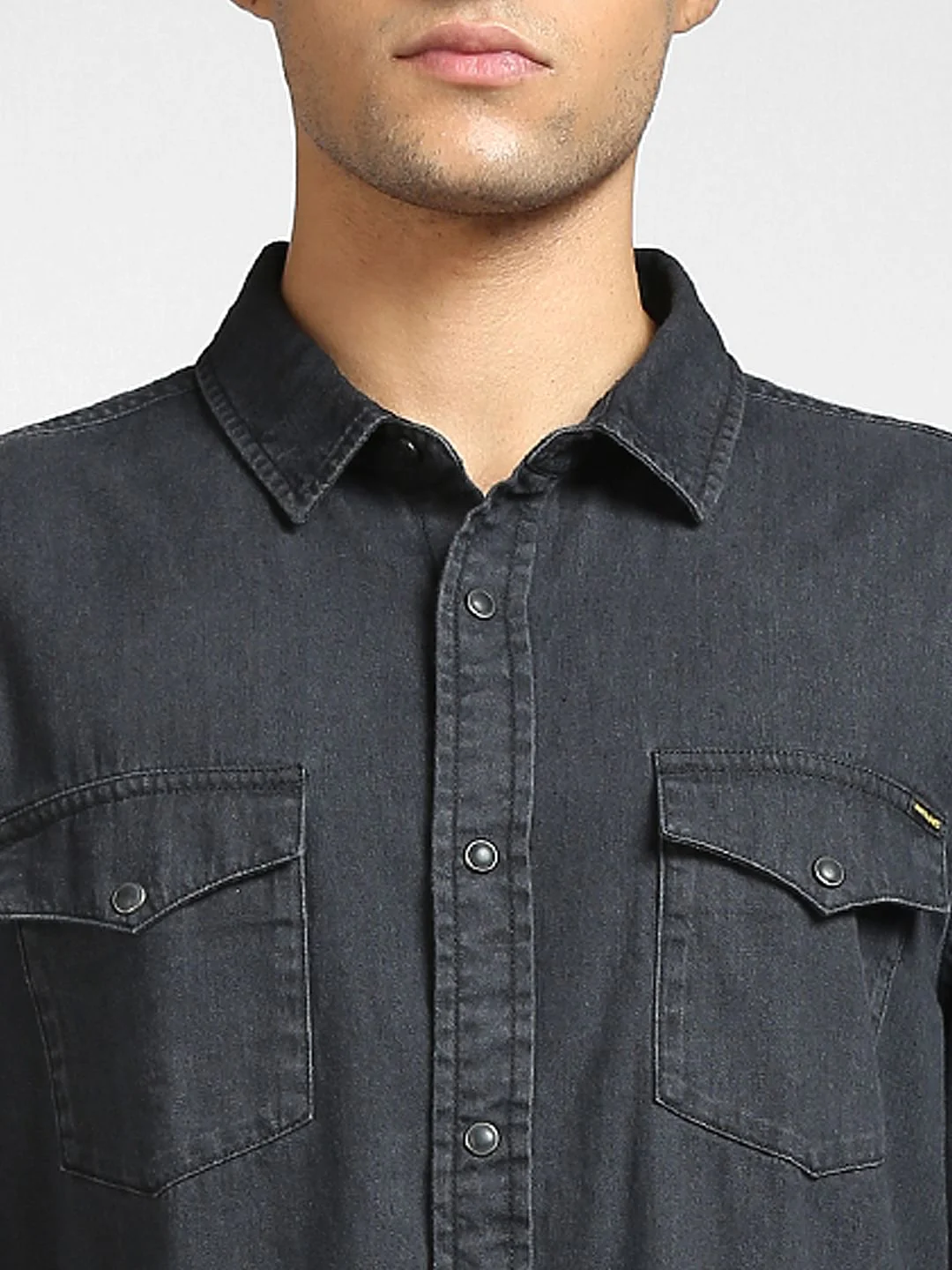 Black Denim Full Sleeves Shirt - Image 5