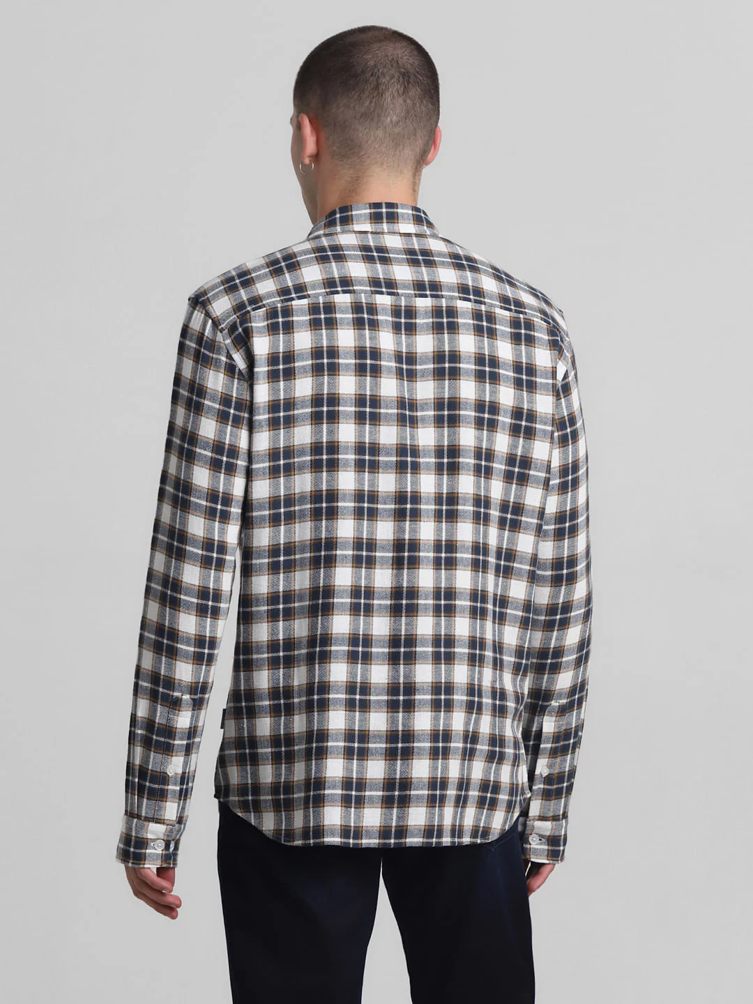 White Check Full Sleeves Shirt - Image 4