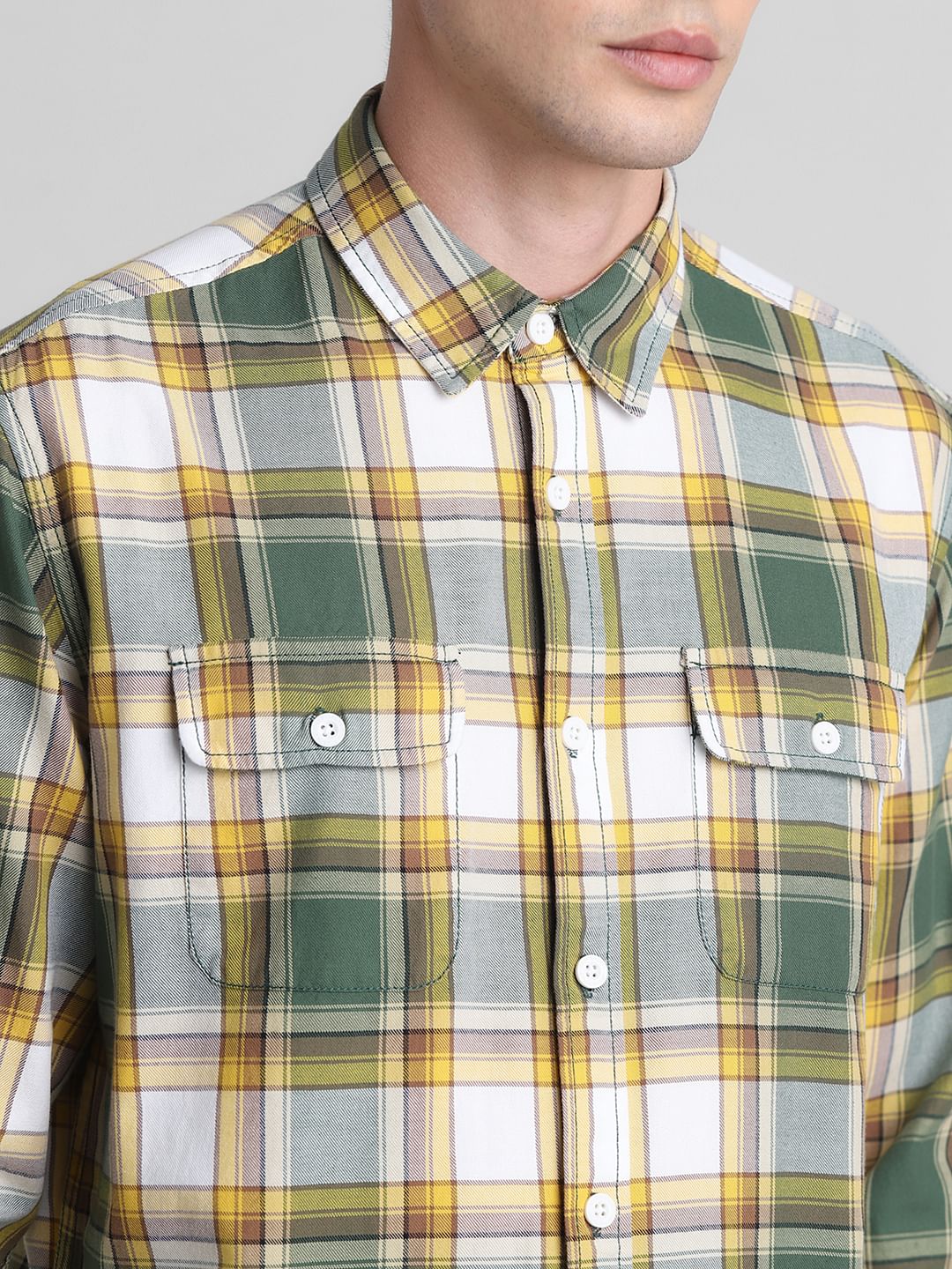 Green Check Full Sleeves Shirt - Image 5