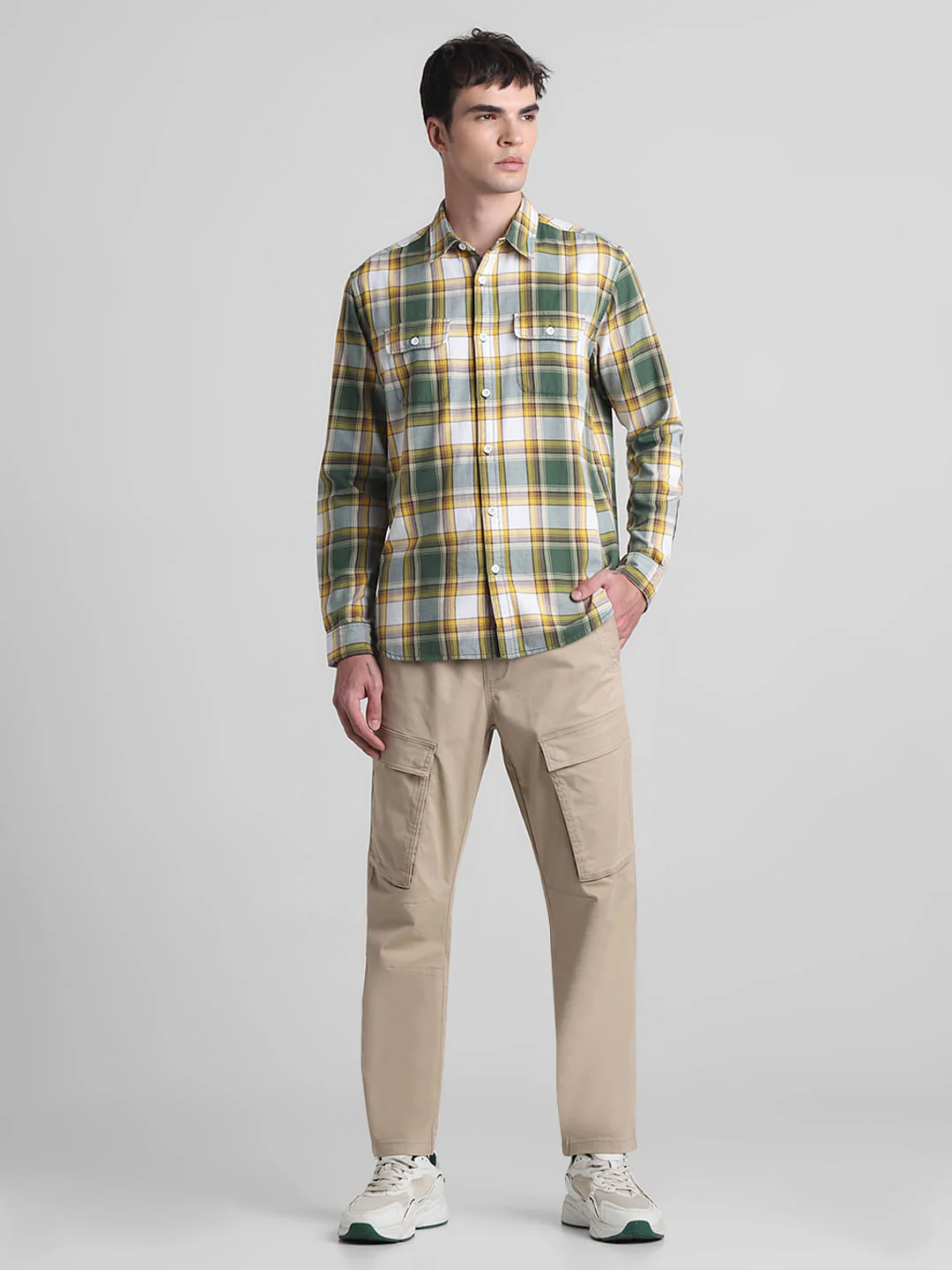 Green Check Full Sleeves Shirt - Image 6