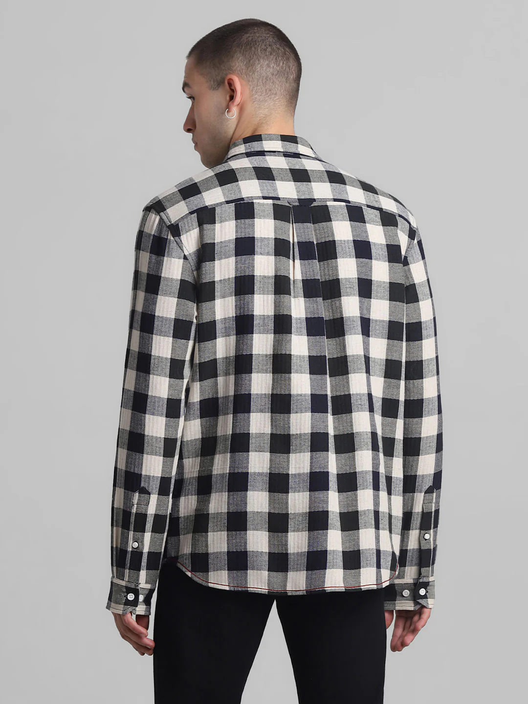 Brown Check Full Sleeves Shirt - Image 4