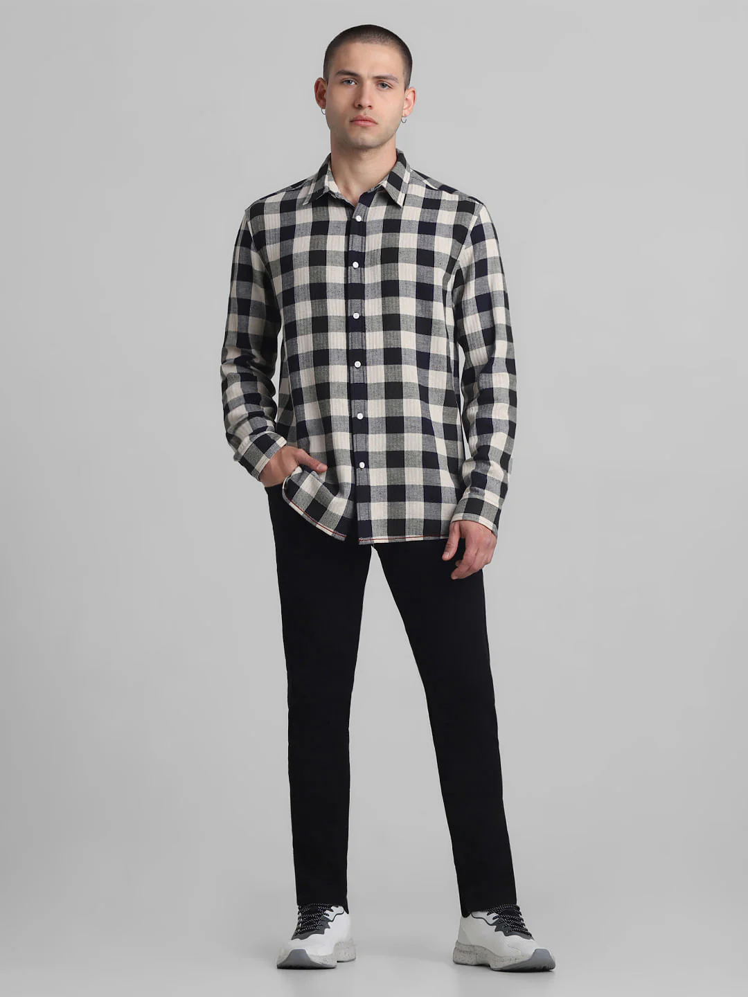 Brown Check Full Sleeves Shirt - Image 6