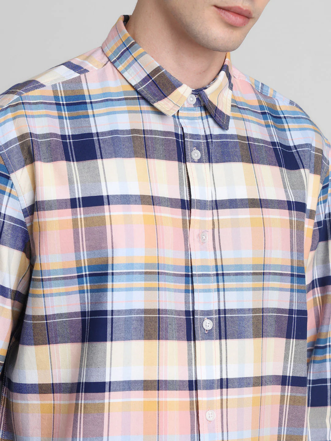 Pink Check Full Sleeves Shirt - Image 5
