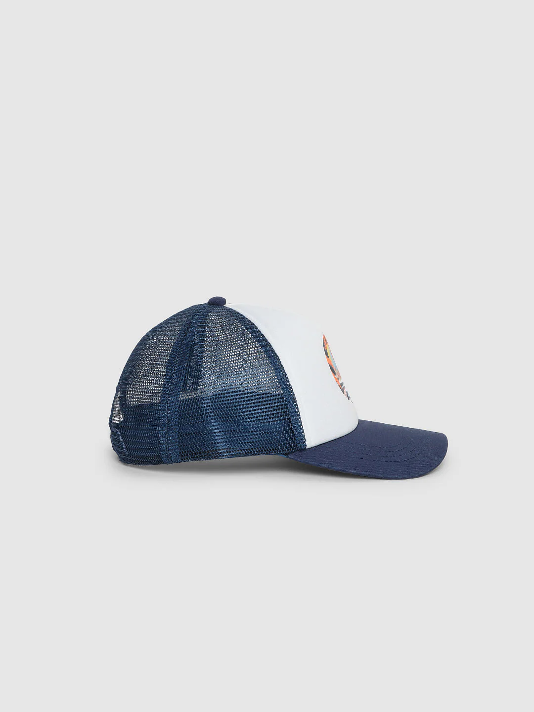 Blue Logo Print Trucker Cap - Image 4