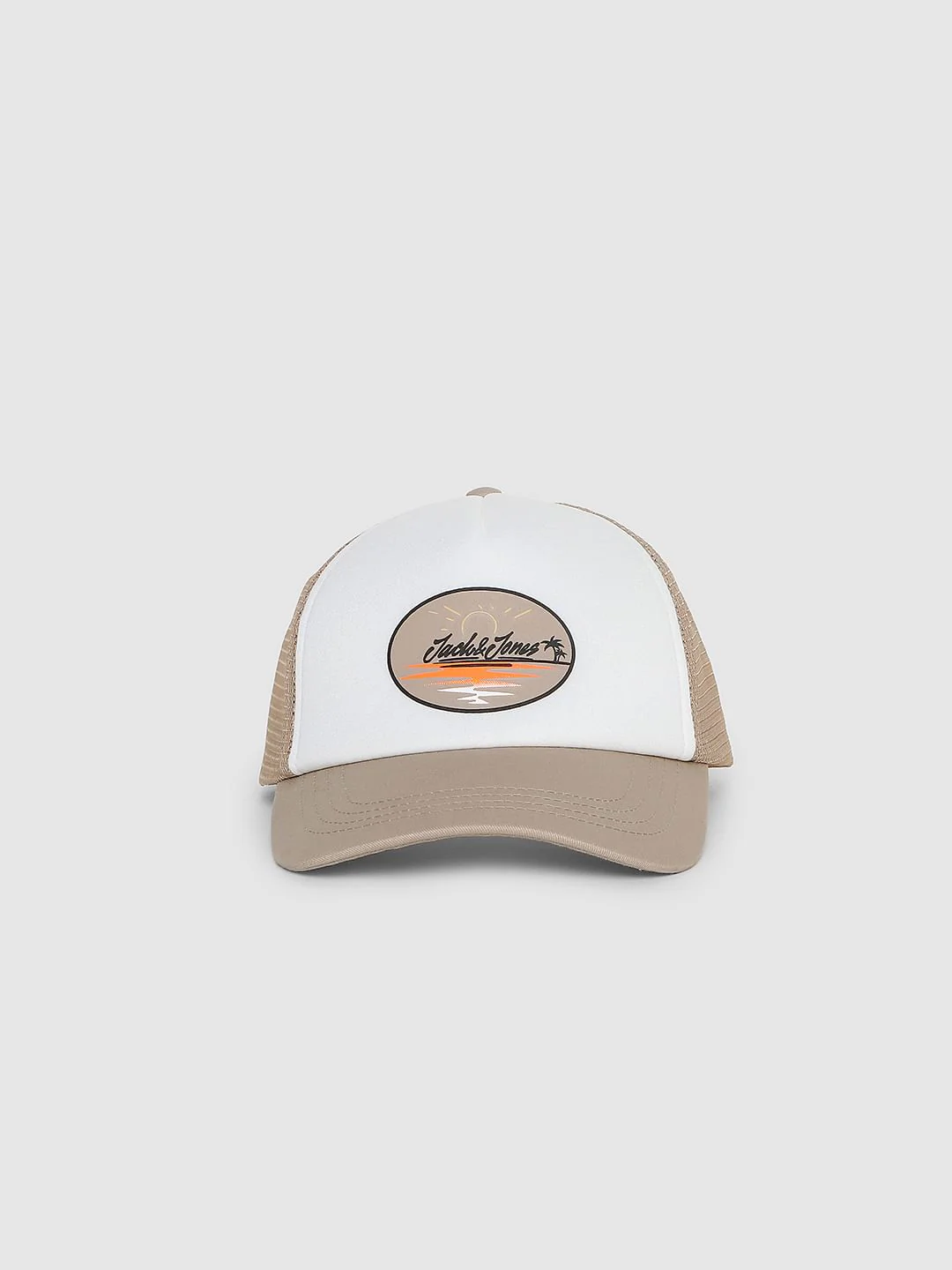 White Logo Print Trucker Cap - Image 3