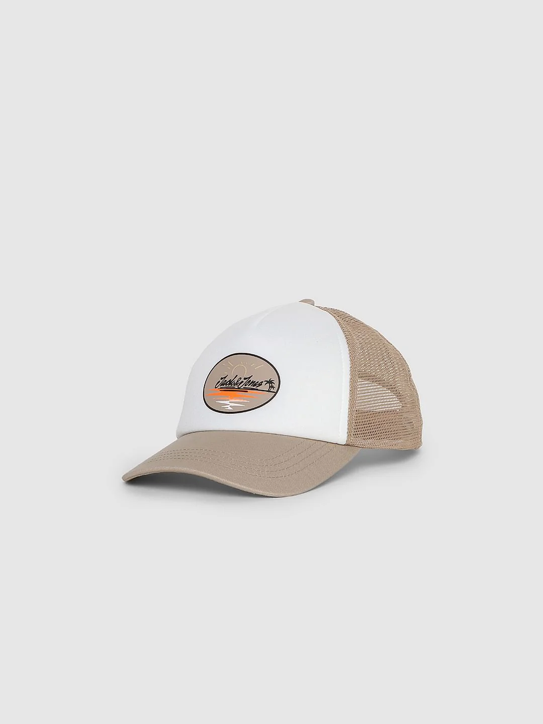 White Logo Print Trucker Cap - Image 4