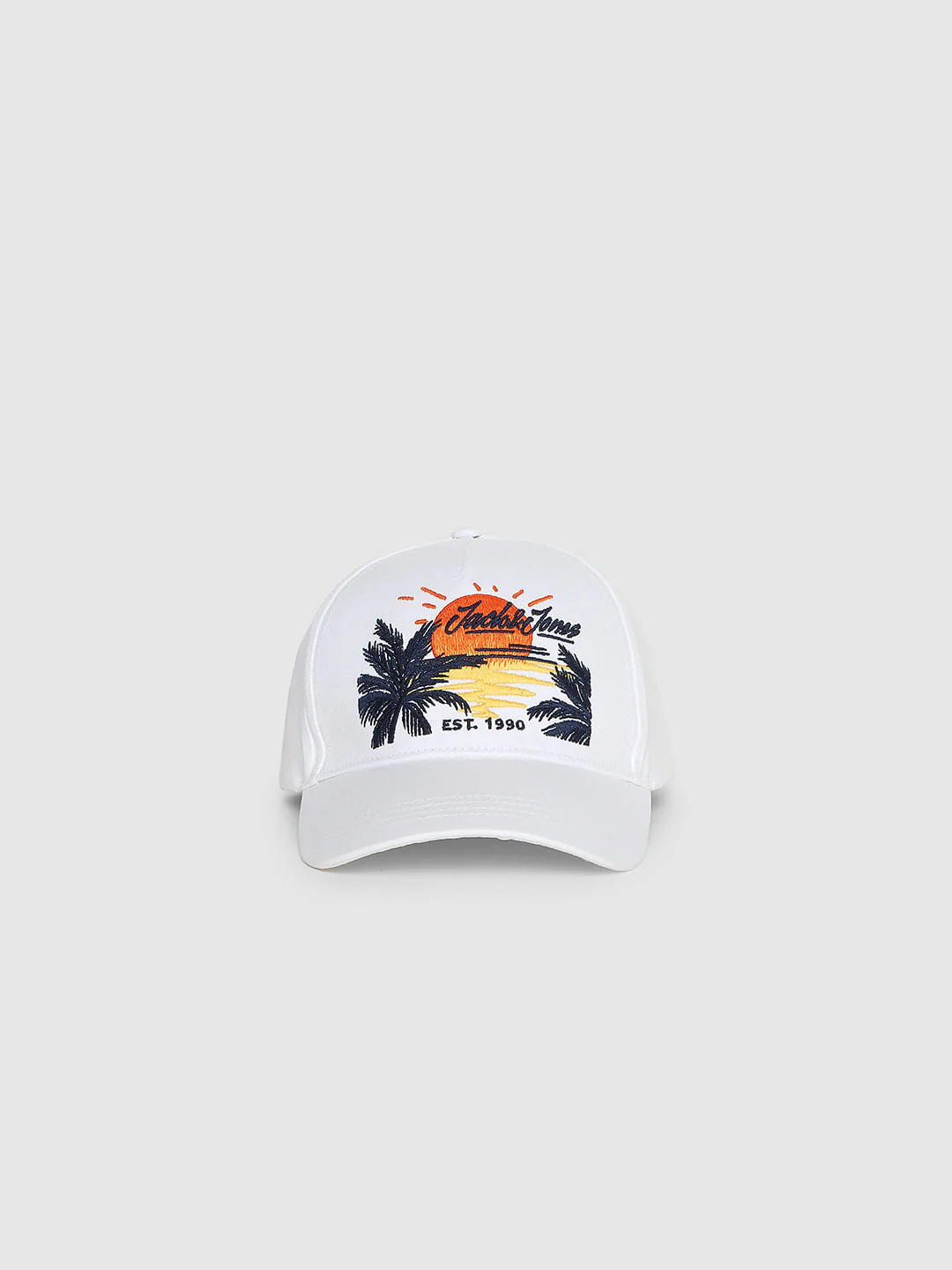 White Logo Print Baseball Cap - Image 3