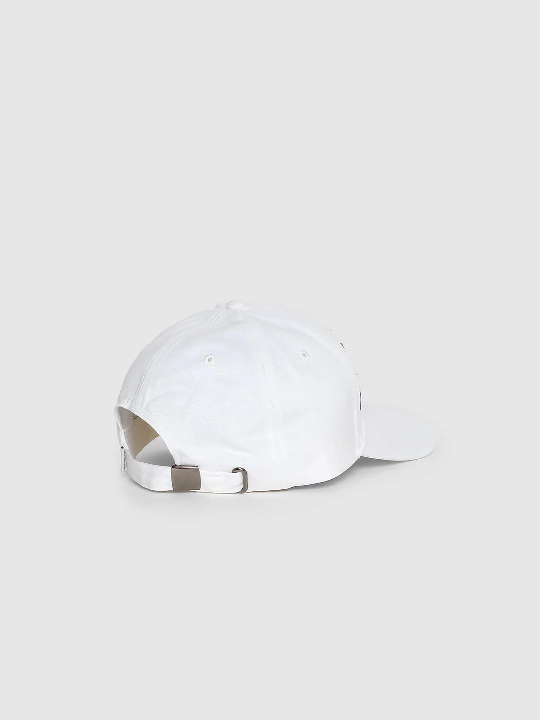 White Logo Print Baseball Cap - Image 6