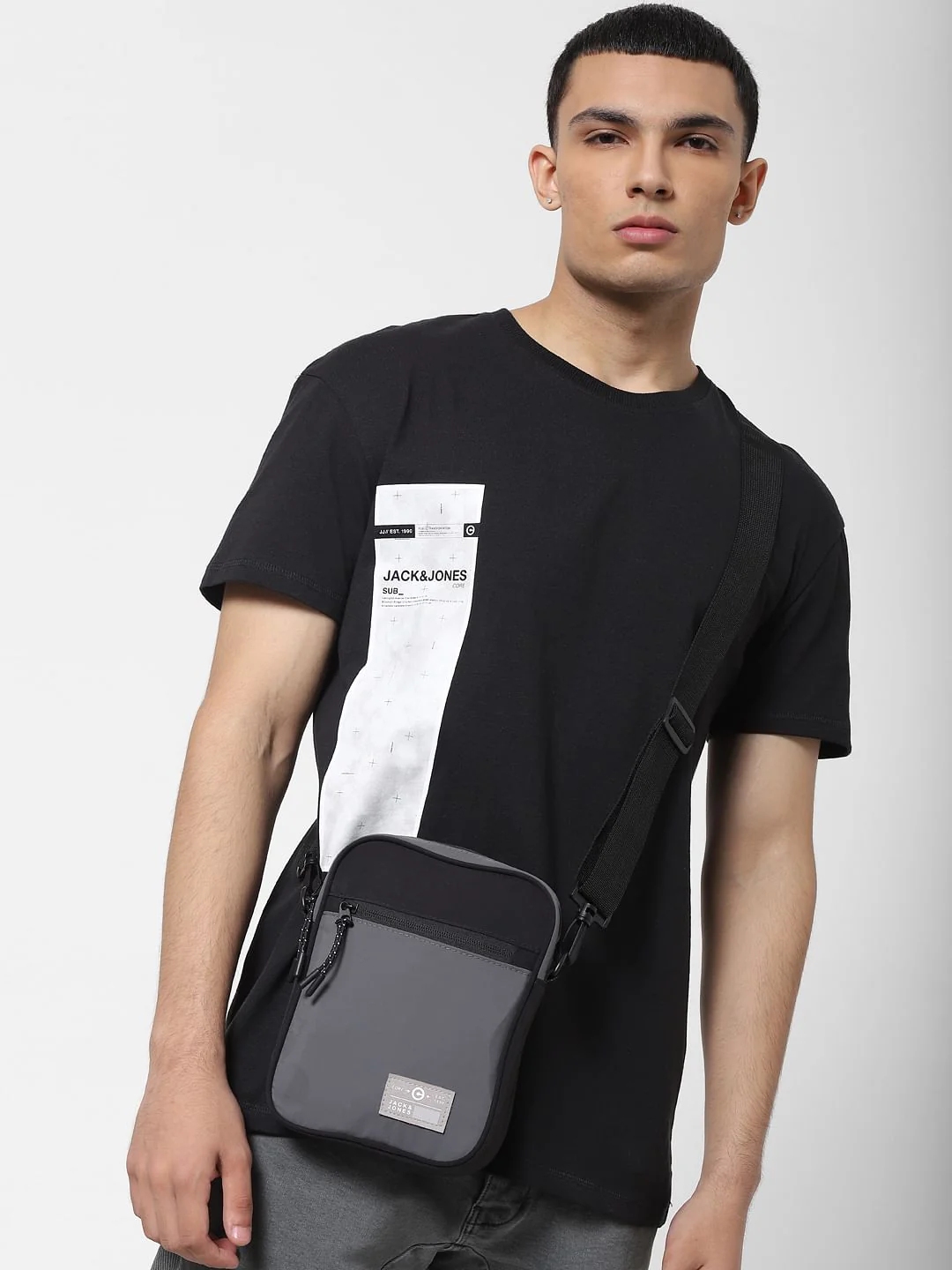 Black & Grey Sling Bag