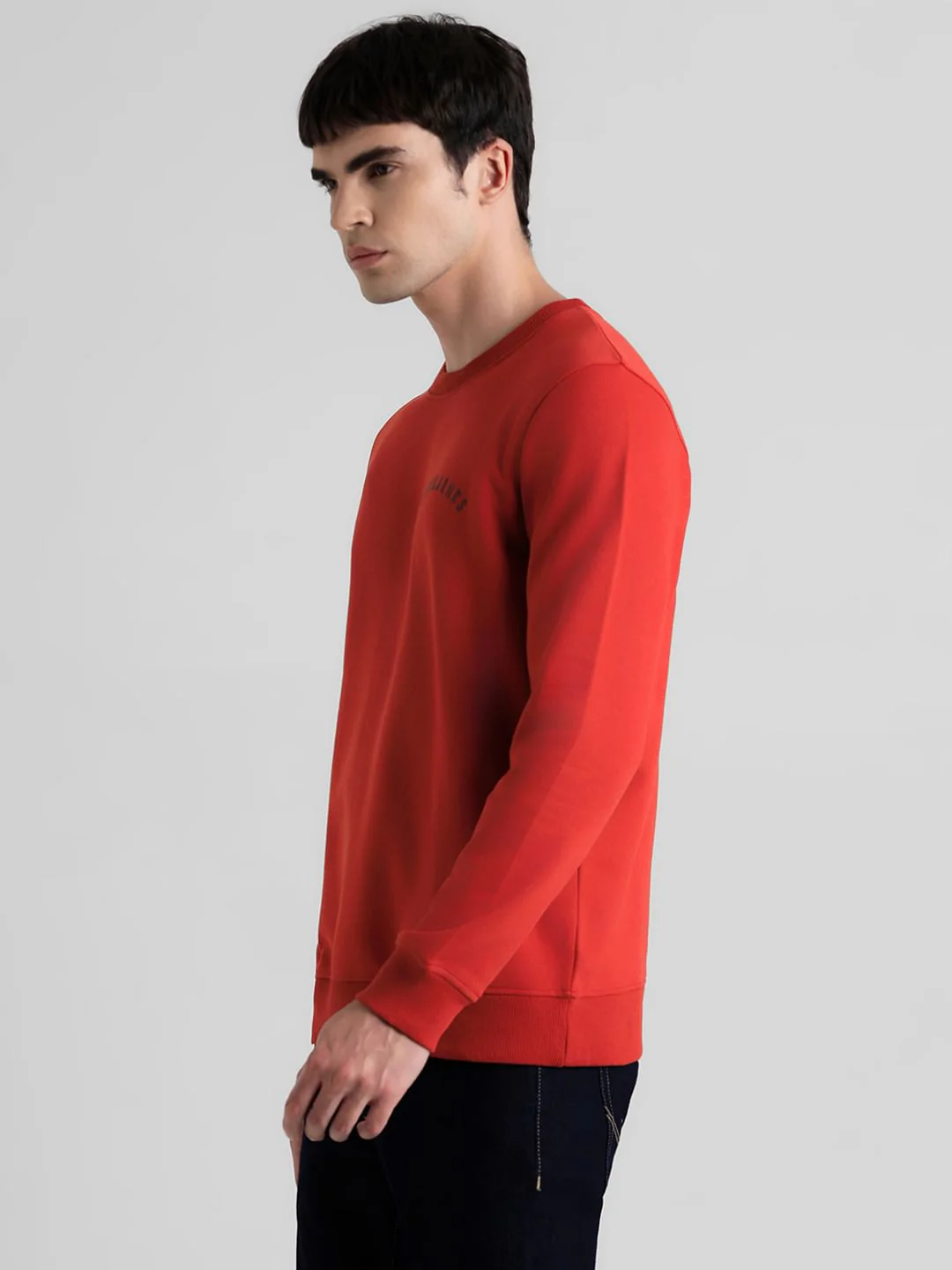 Red Logo Text Print Sweatshirt - Image 3