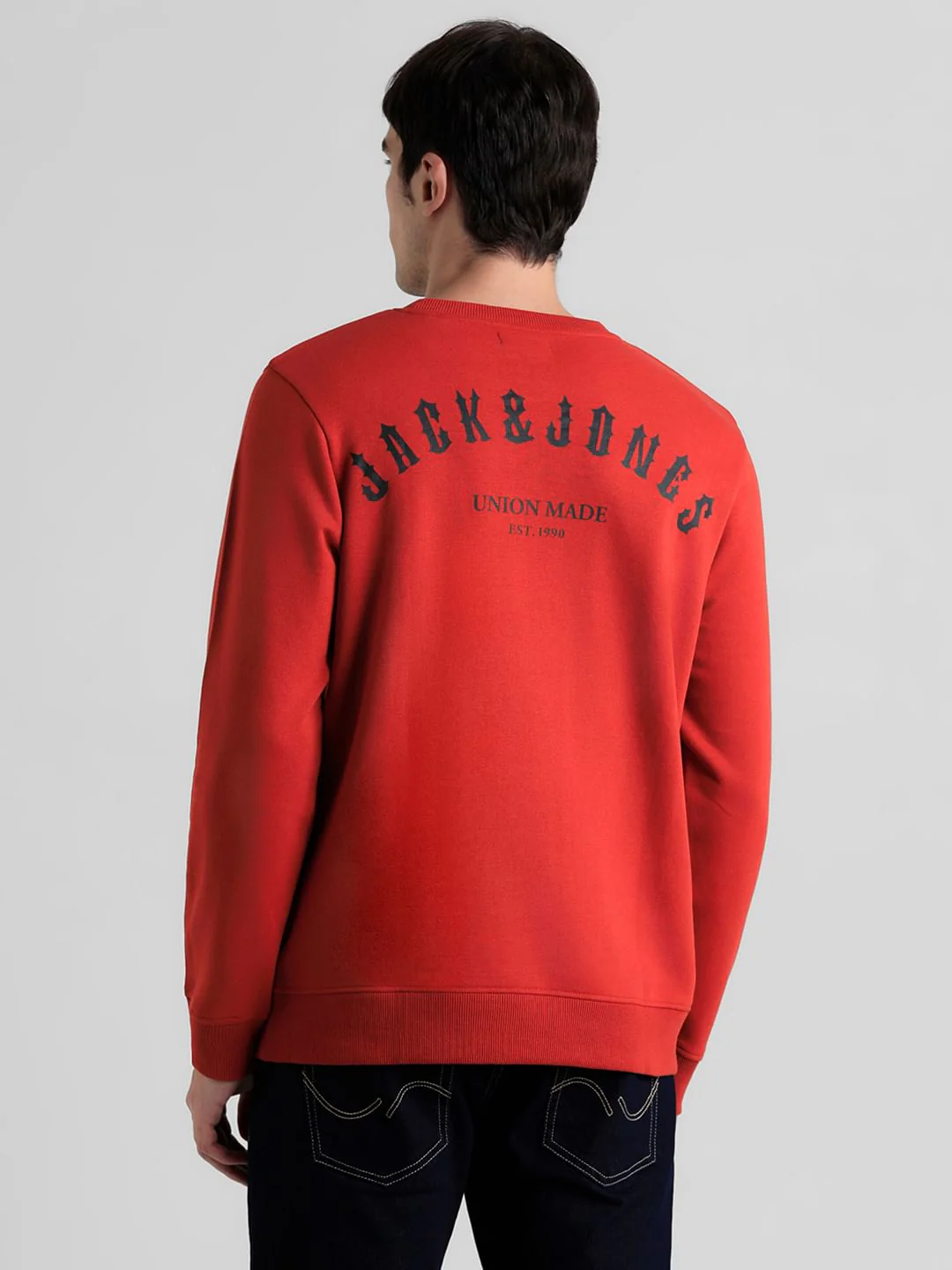 Red Logo Text Print Sweatshirt - Image 4