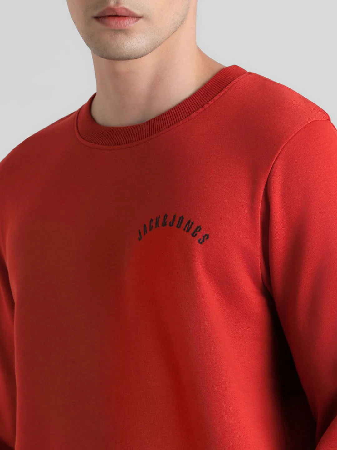 Red Logo Text Print Sweatshirt - Image 5