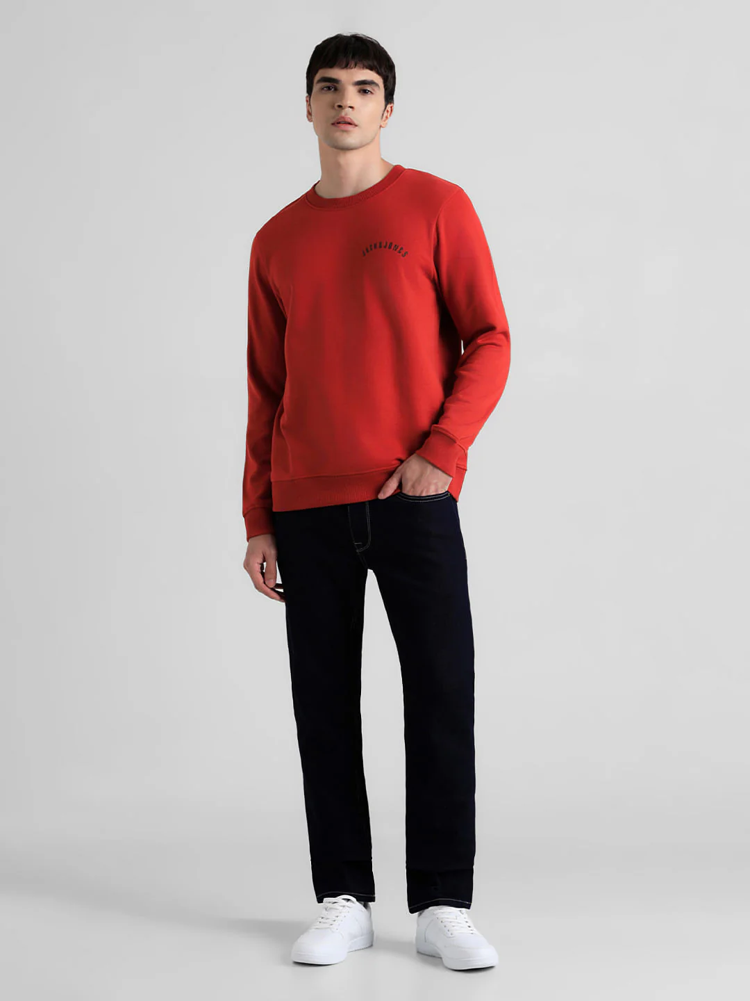 Red Logo Text Print Sweatshirt - Image 6