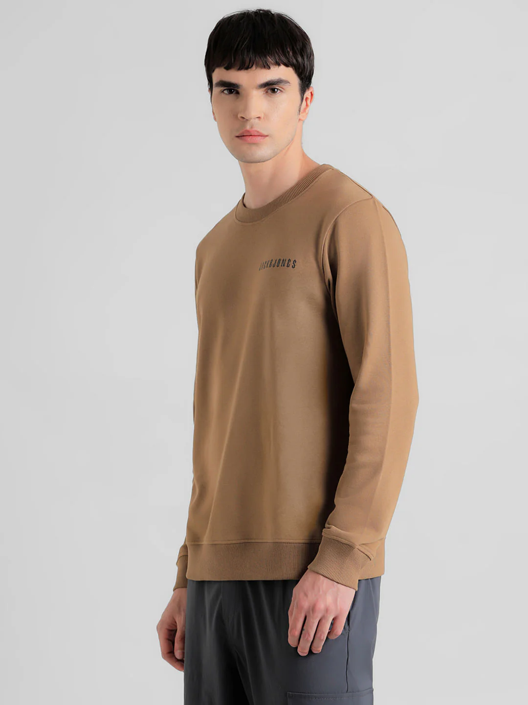 Brown Logo Text Print Sweatshirt - Image 3