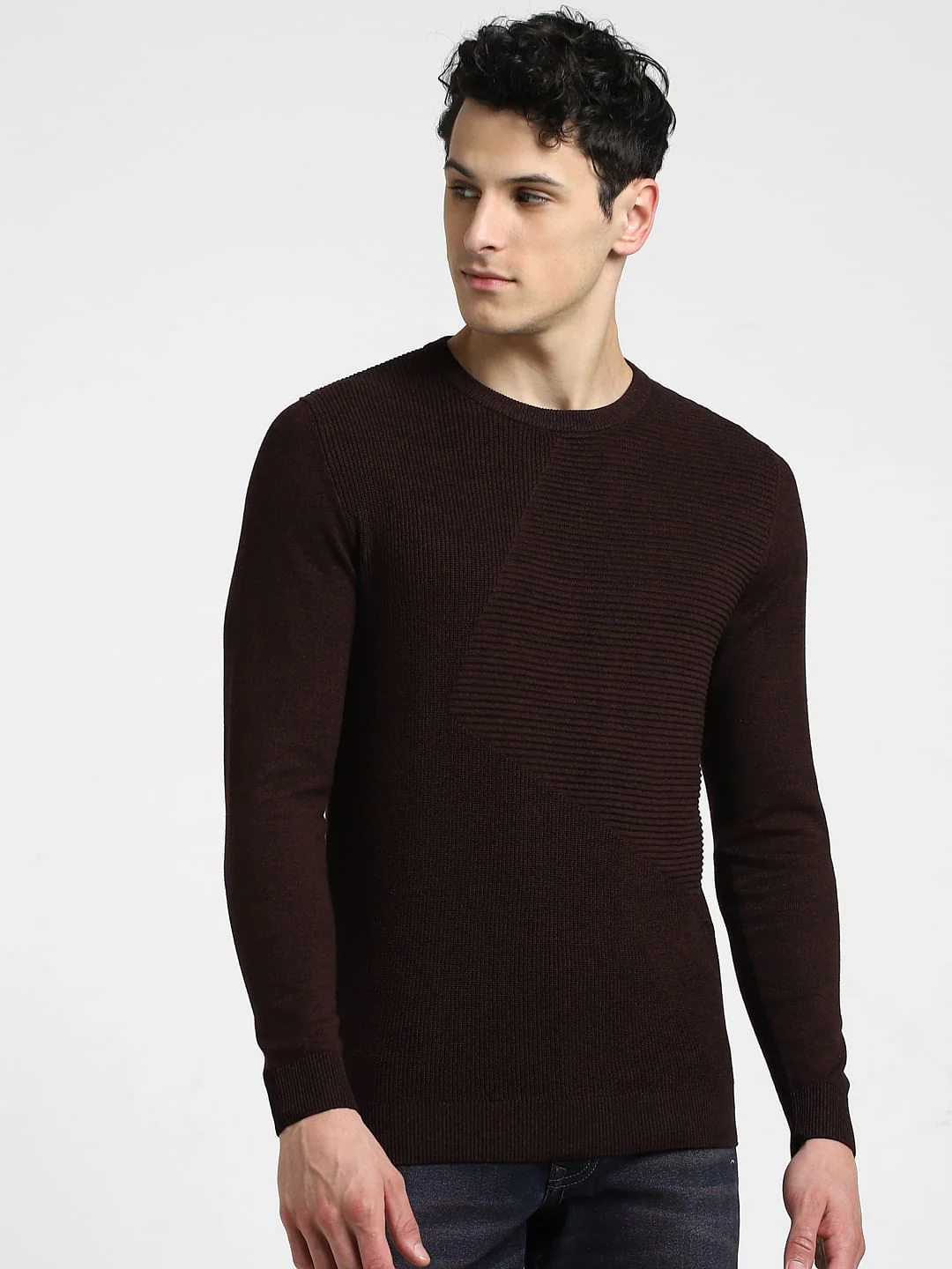 Burgundy Knitted Sweater - Image 2