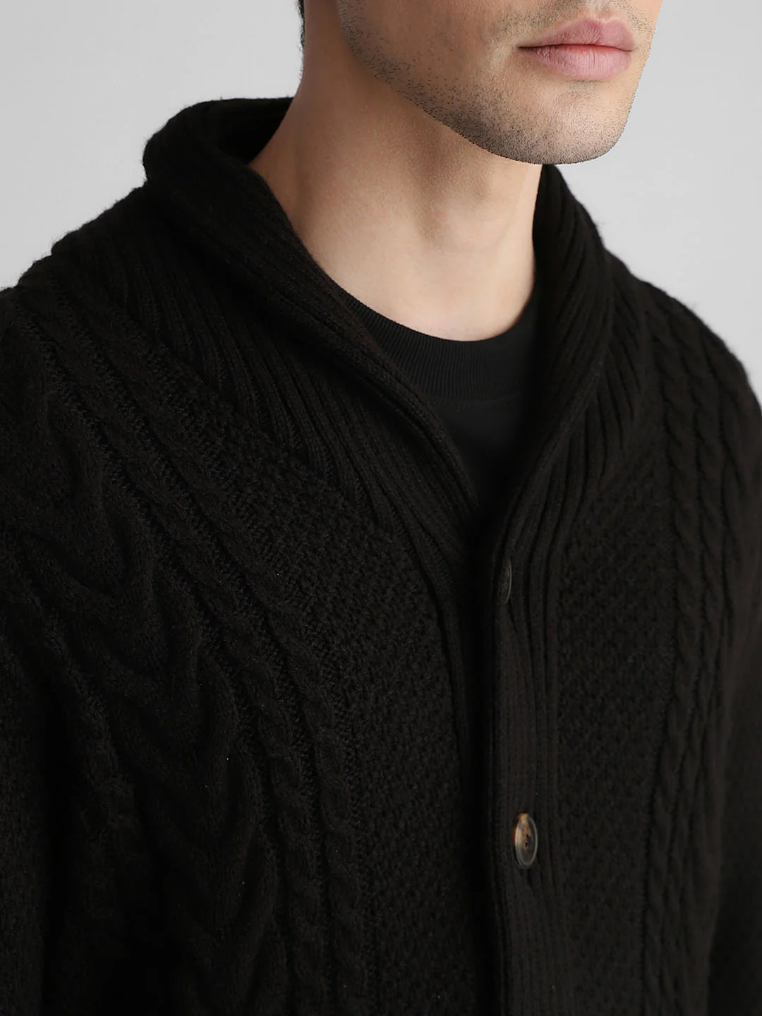 Black Knitted Cardigan - Image 5
