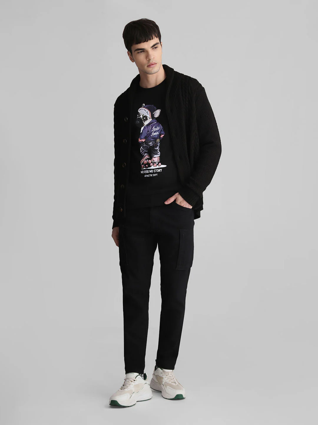 Black Knitted Cardigan - Image 6