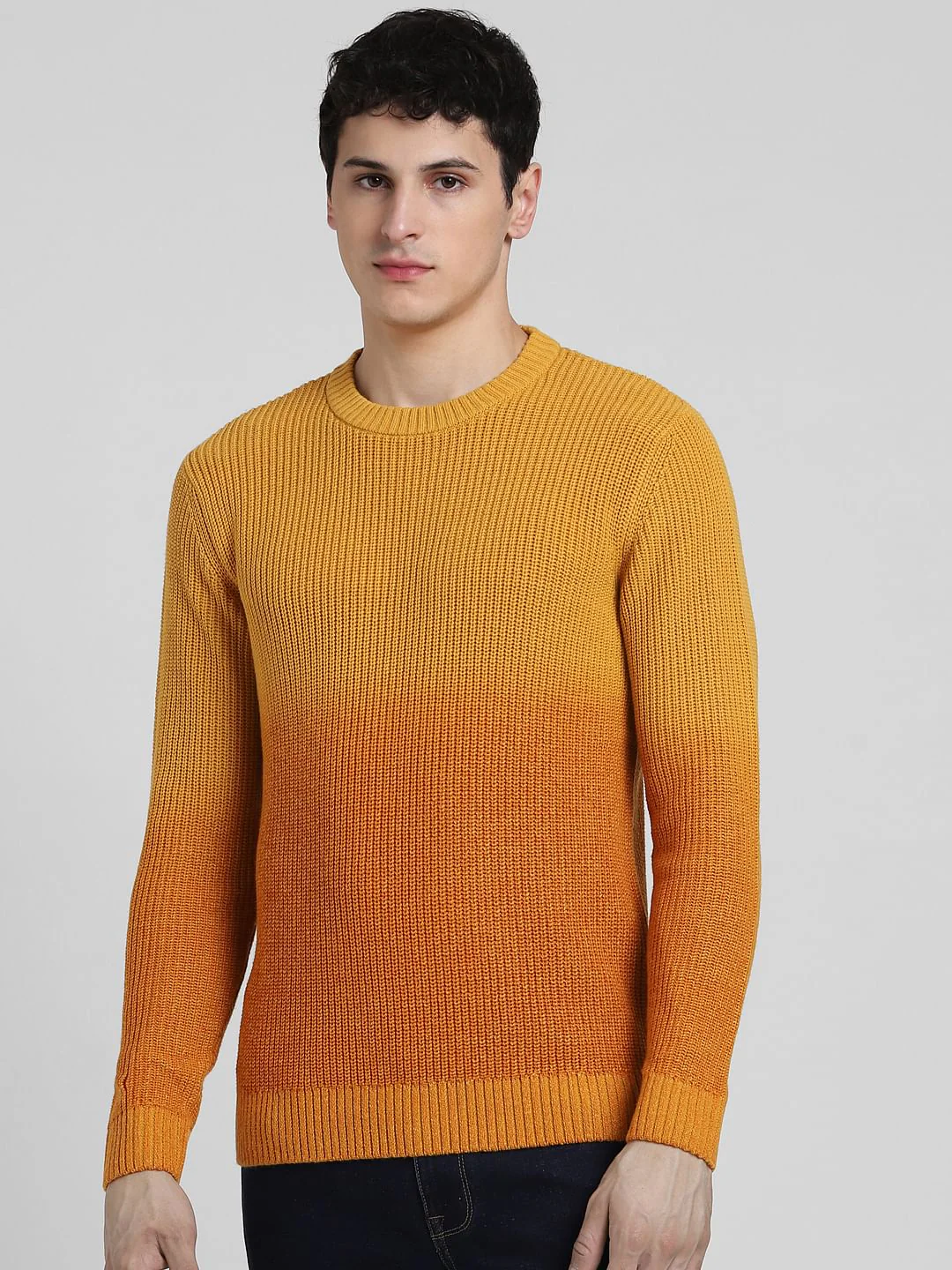 Yellow Ombre Knitted Sweater - Image 2