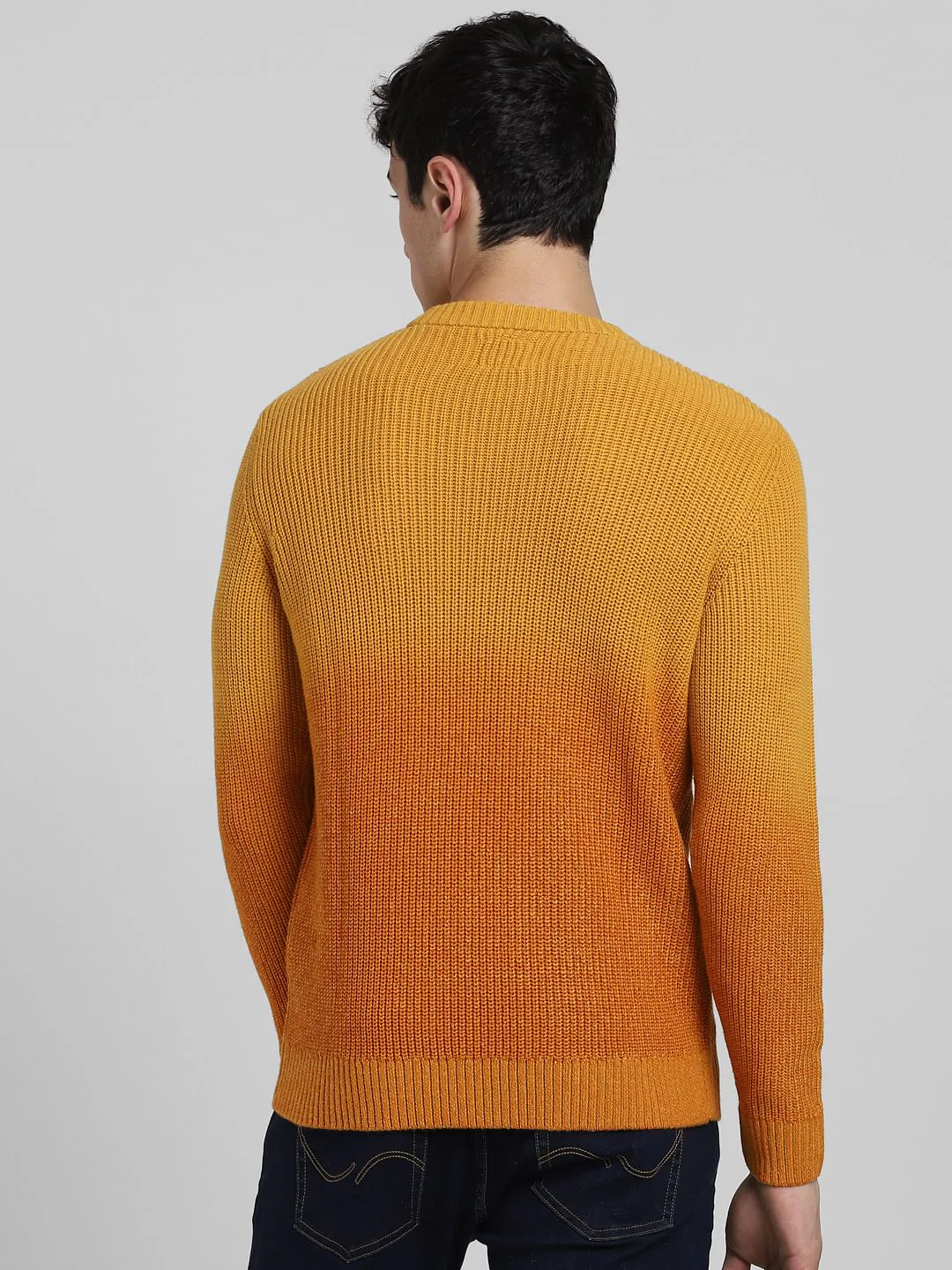 Yellow Ombre Knitted Sweater - Image 4