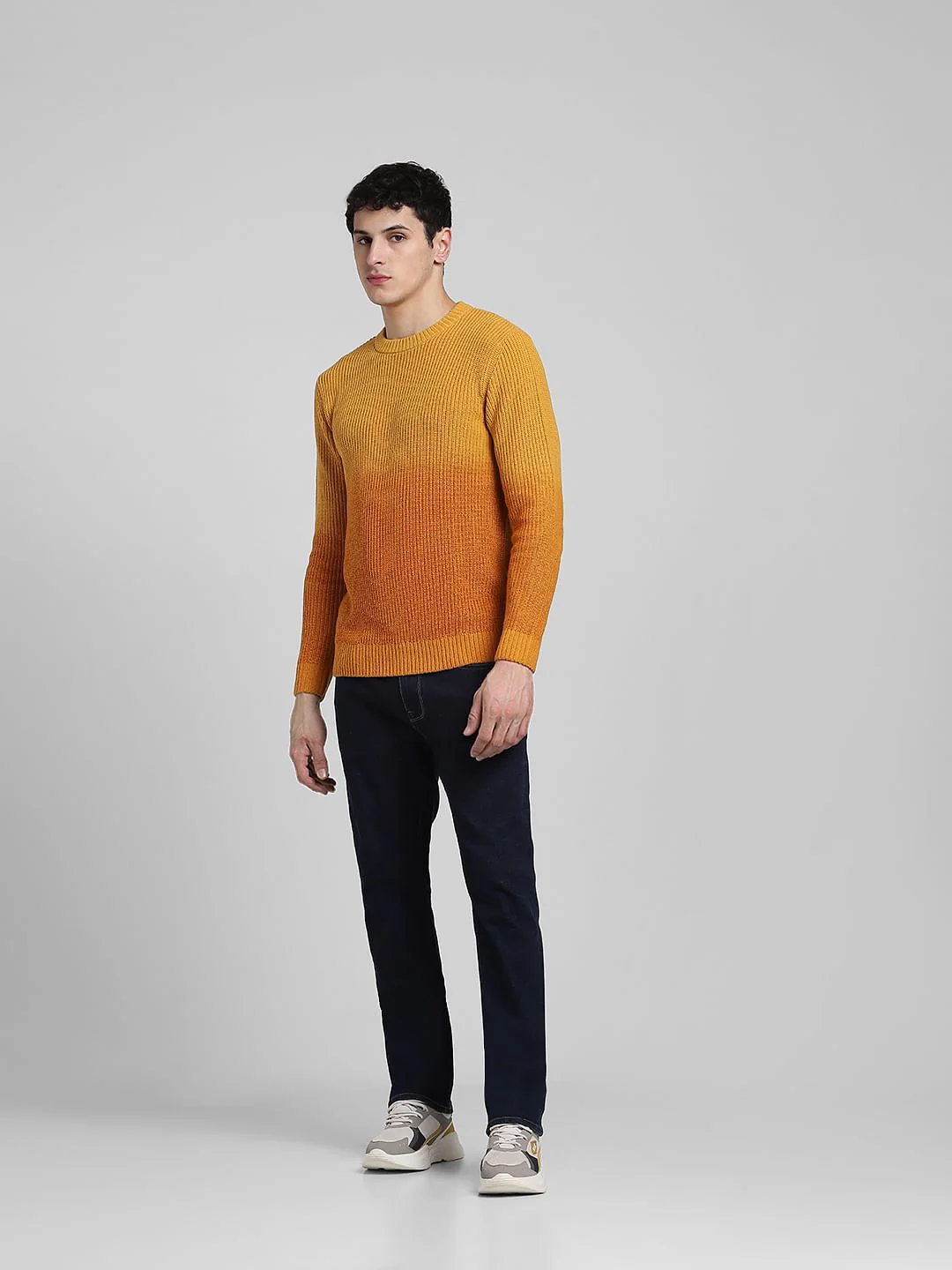 Yellow Ombre Knitted Sweater - Image 6