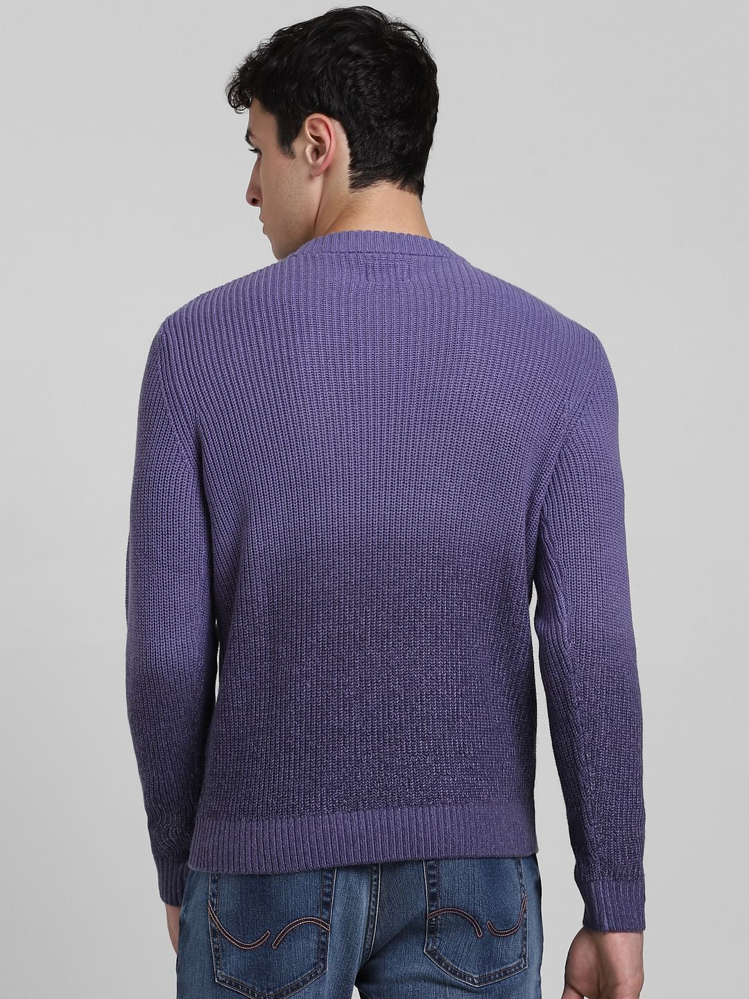 Purple Ombre Knitted Sweater - Image 4