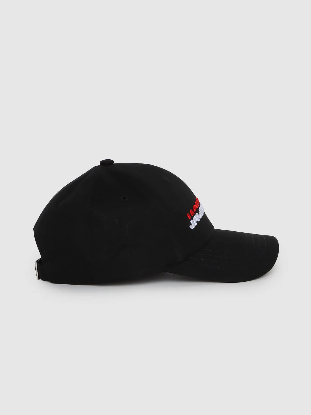 Black Logo Print Baseball Cap - Image 4