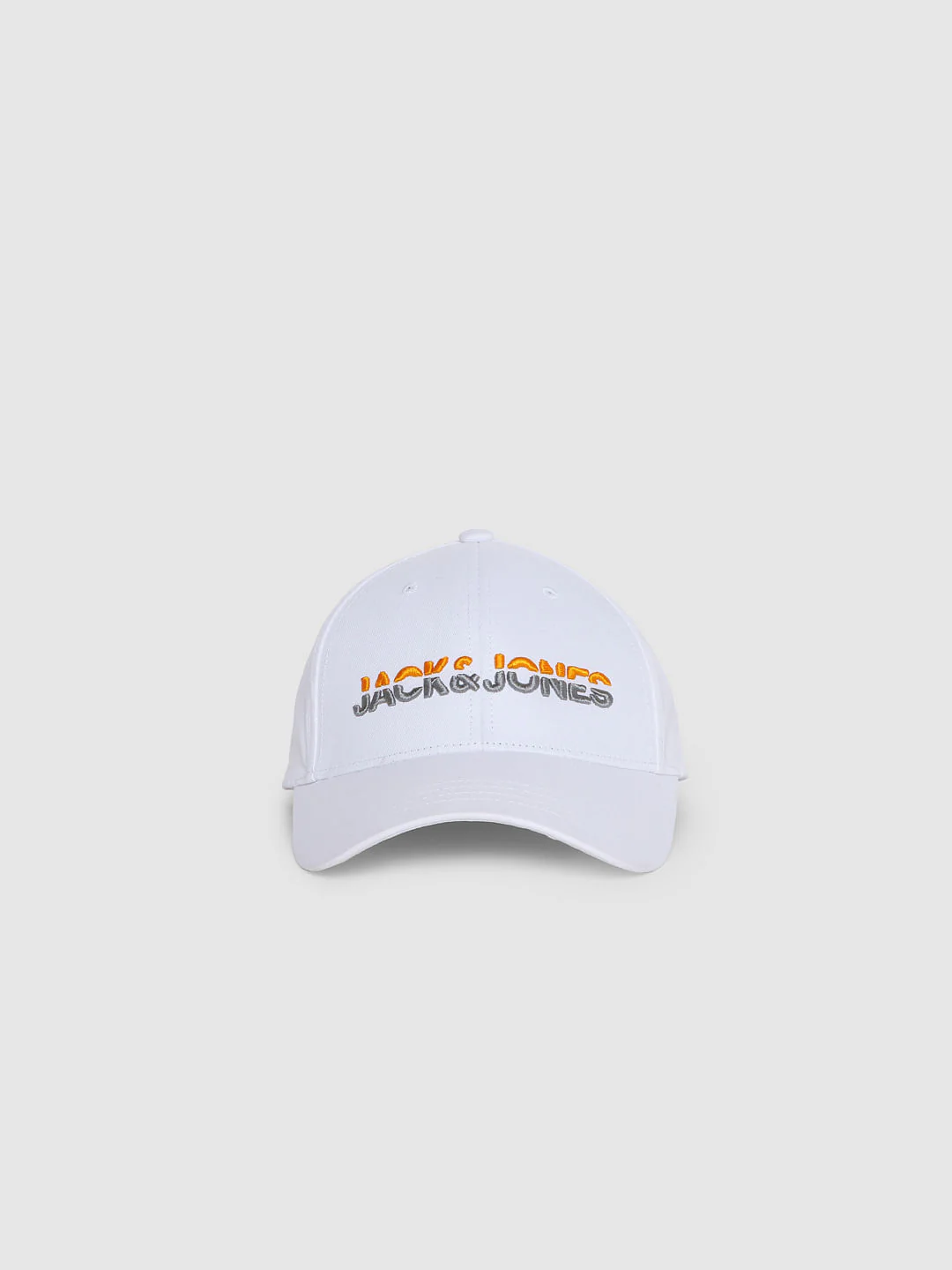 White Logo Print Baseball Cap - Image 2