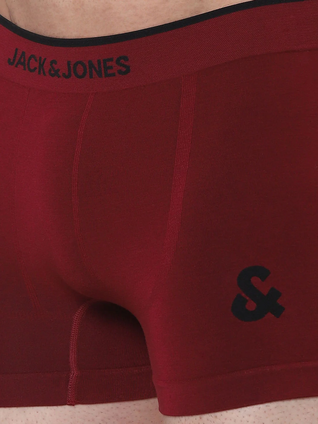 Red Logo Print Seamless Trunks - Image 4