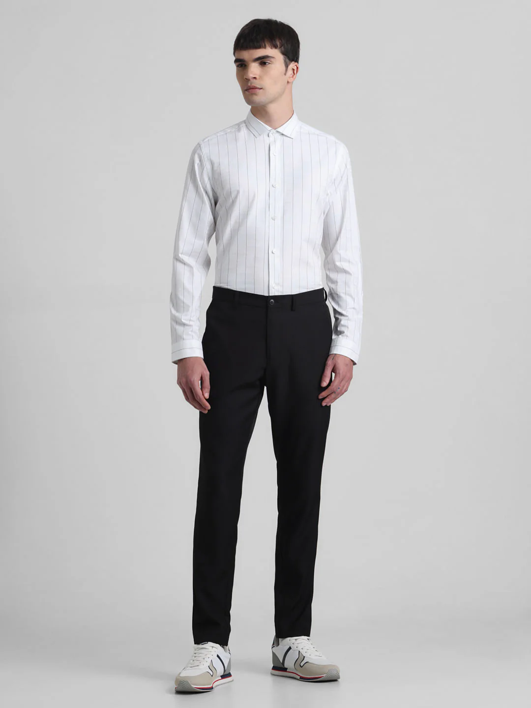 White Striped Dobby Cotton Shirt - Image 6
